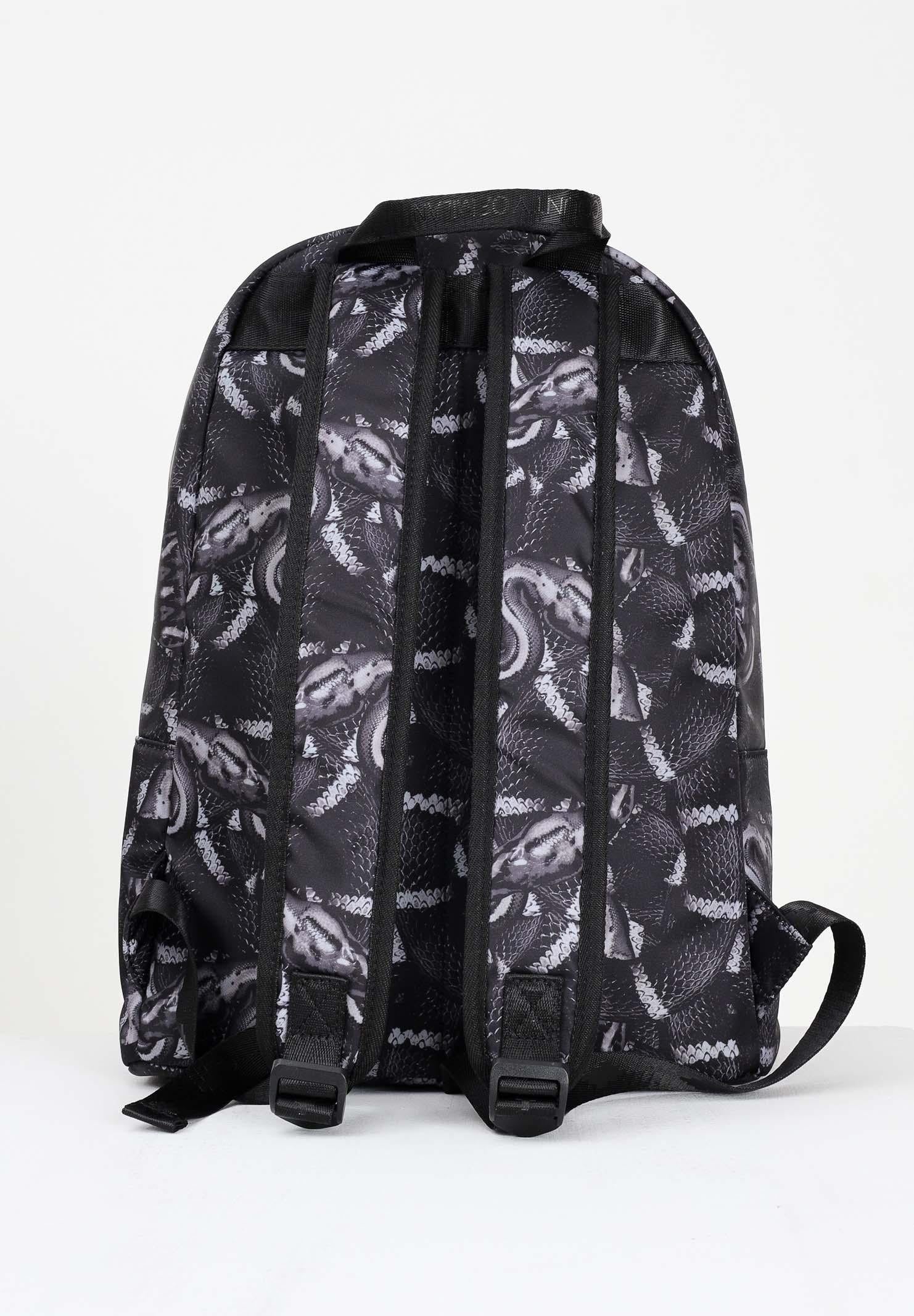 MARCELO BURLON COUNTY OF MILAN Zaino nero per uomo e donna con stampa all-over effetto pitone COMAF250111 MARCELO BURLON COUNTY OF MILAN