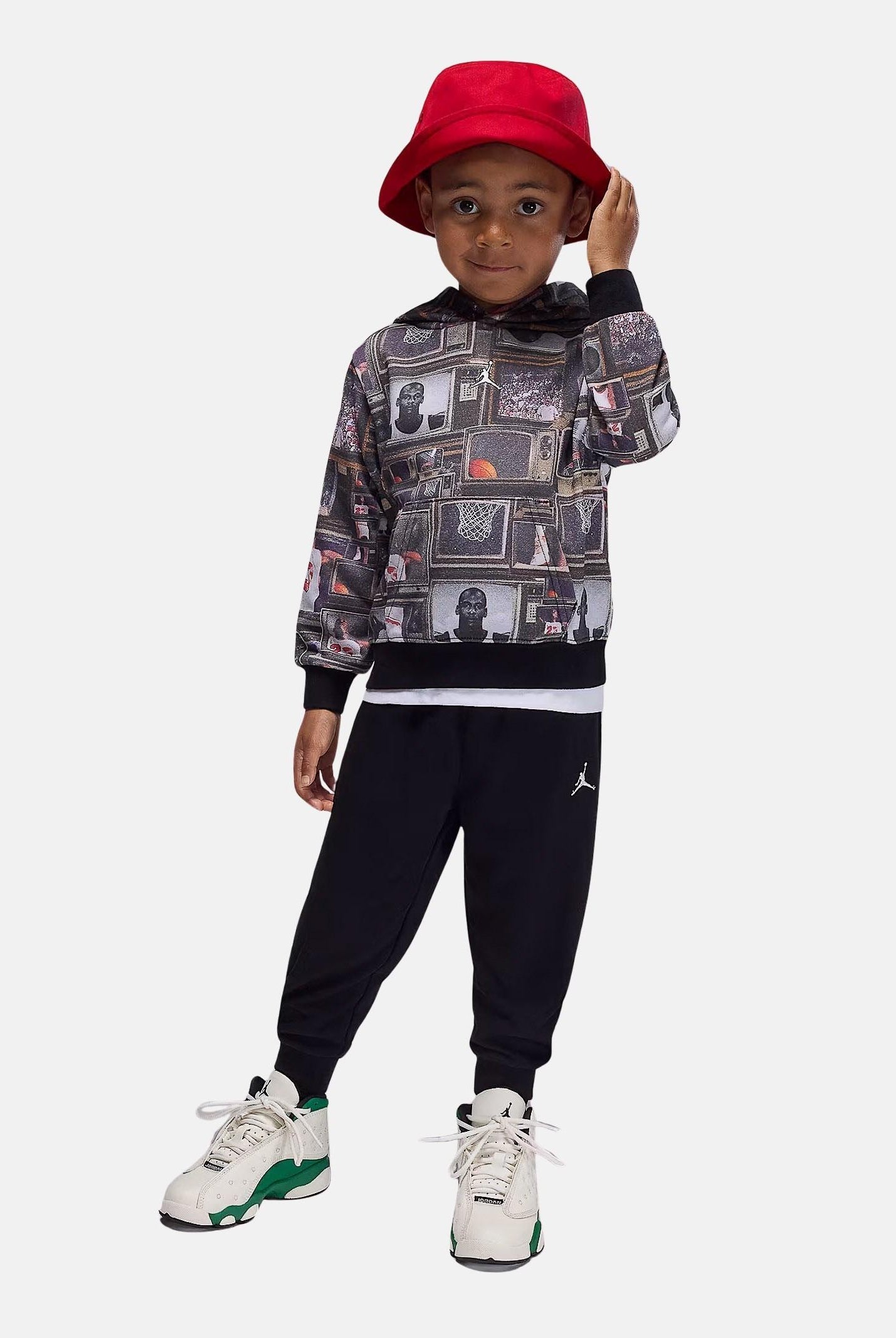 JORDAN Tuta Brooklyn nera da bambino 85F239 023 JORDAN