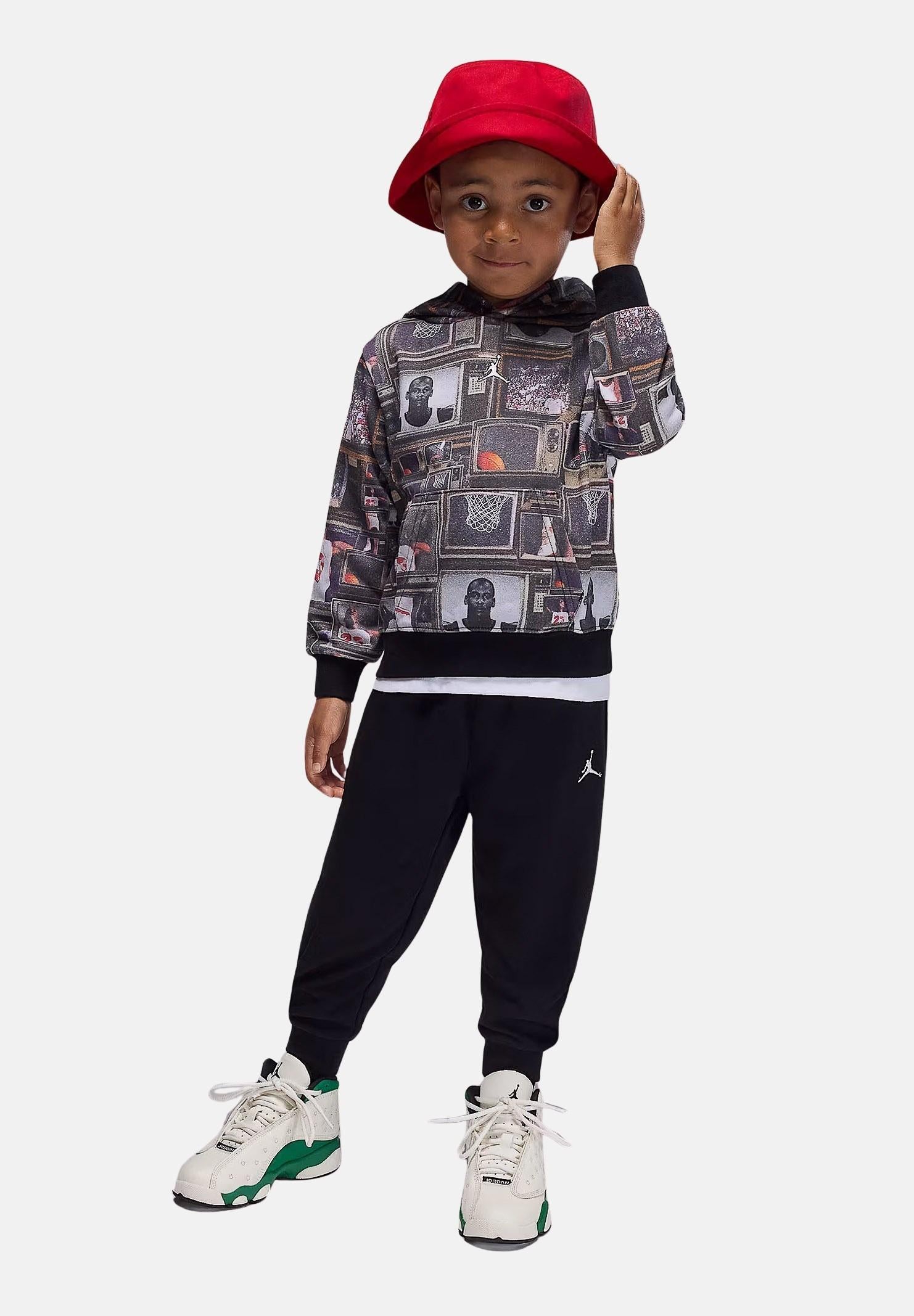 JORDAN Tuta Brooklyn nera da bambino 85F239 023 JORDAN