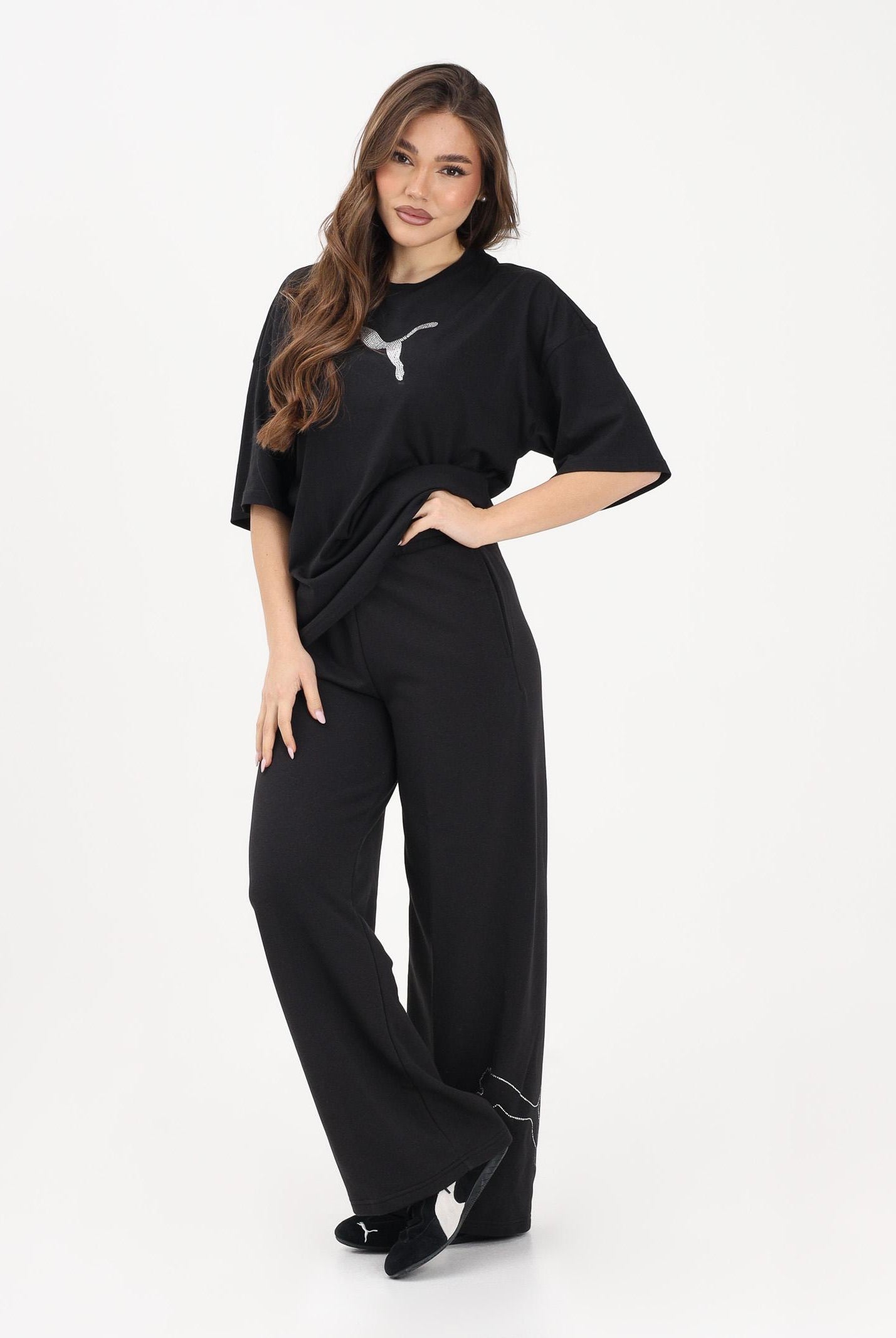 PUMA Pantalone sportivo Ess Bedazzled nero da donna 636903 01 PUMA