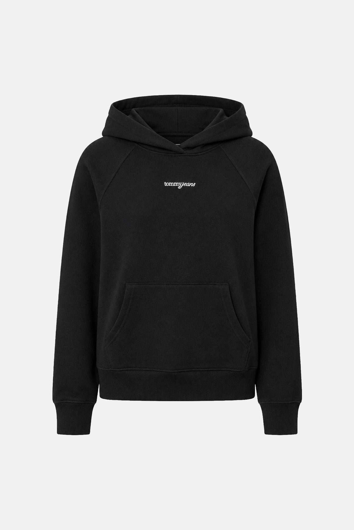 TOMMY JEANS felpa con cappuccio Script Raglan Hoodie colore brand Black nero da donna DW0DW22825 BDS TOMMY JEANS