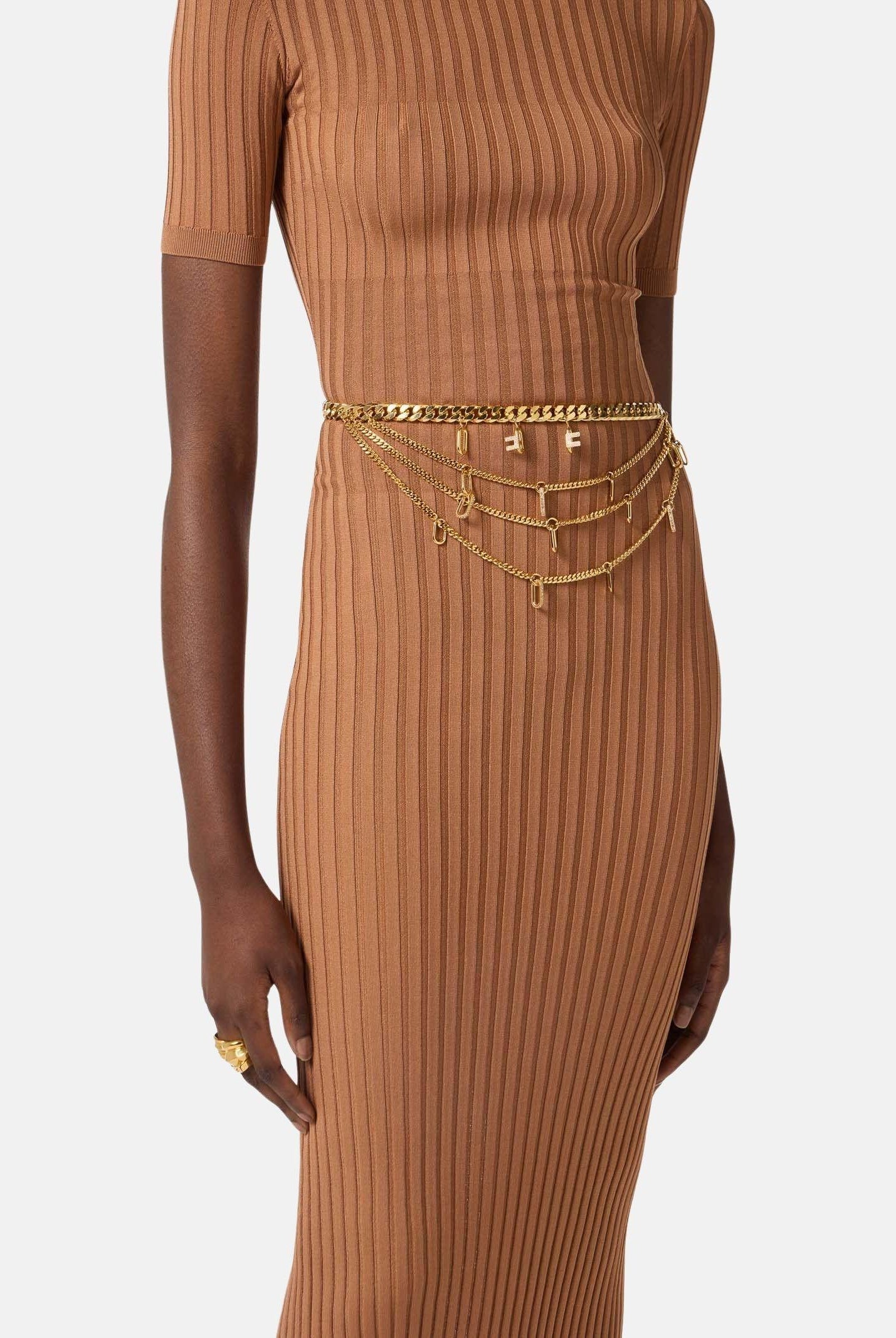 ELISABETTA FRANCHI Cintura gioiello oro da donna con charms CT22B62E2 U95 ELISABETTA FRANCHI