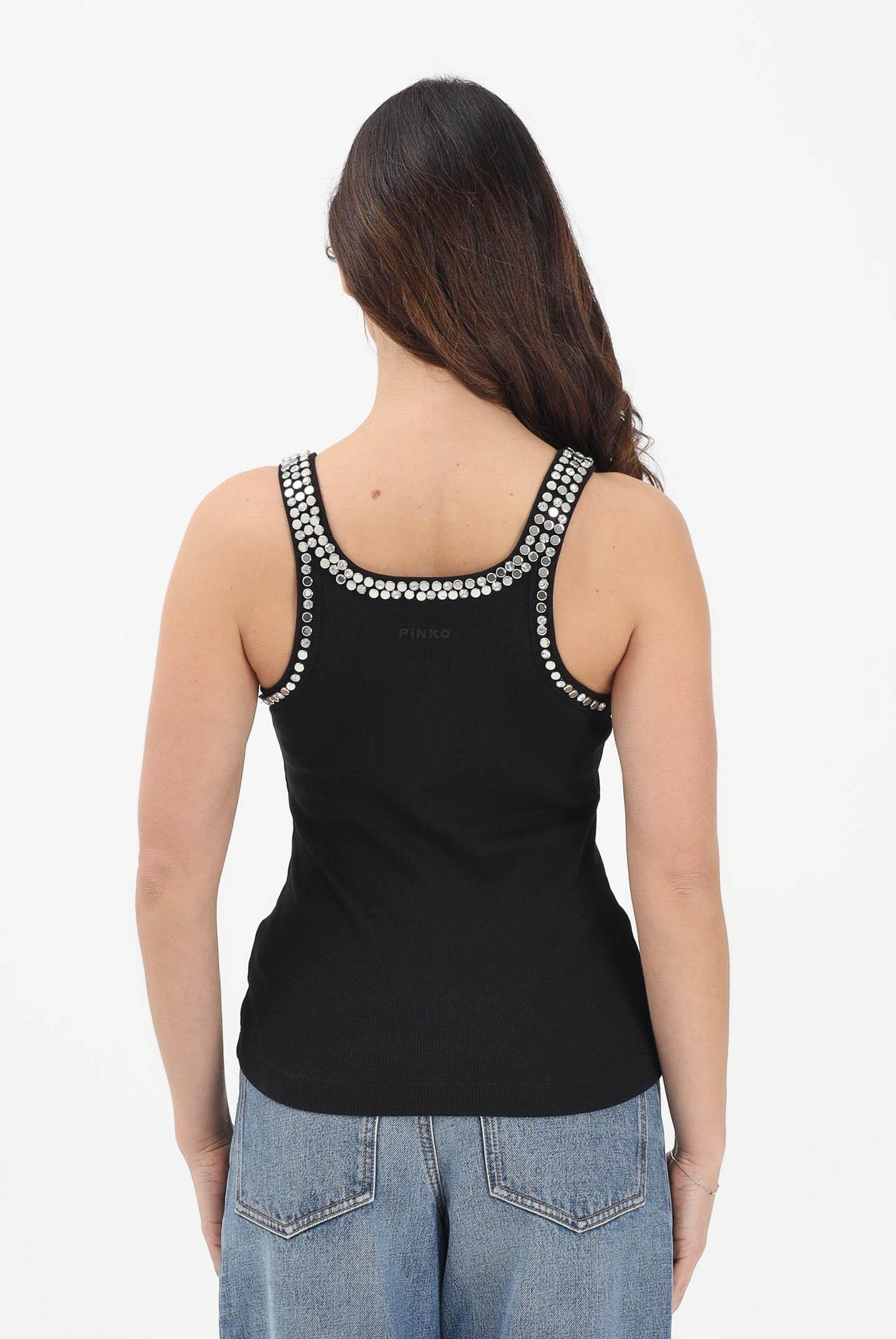 PINKO Canotta CORIANDOLI nera da donna 104109A35Y Z99 PINKO