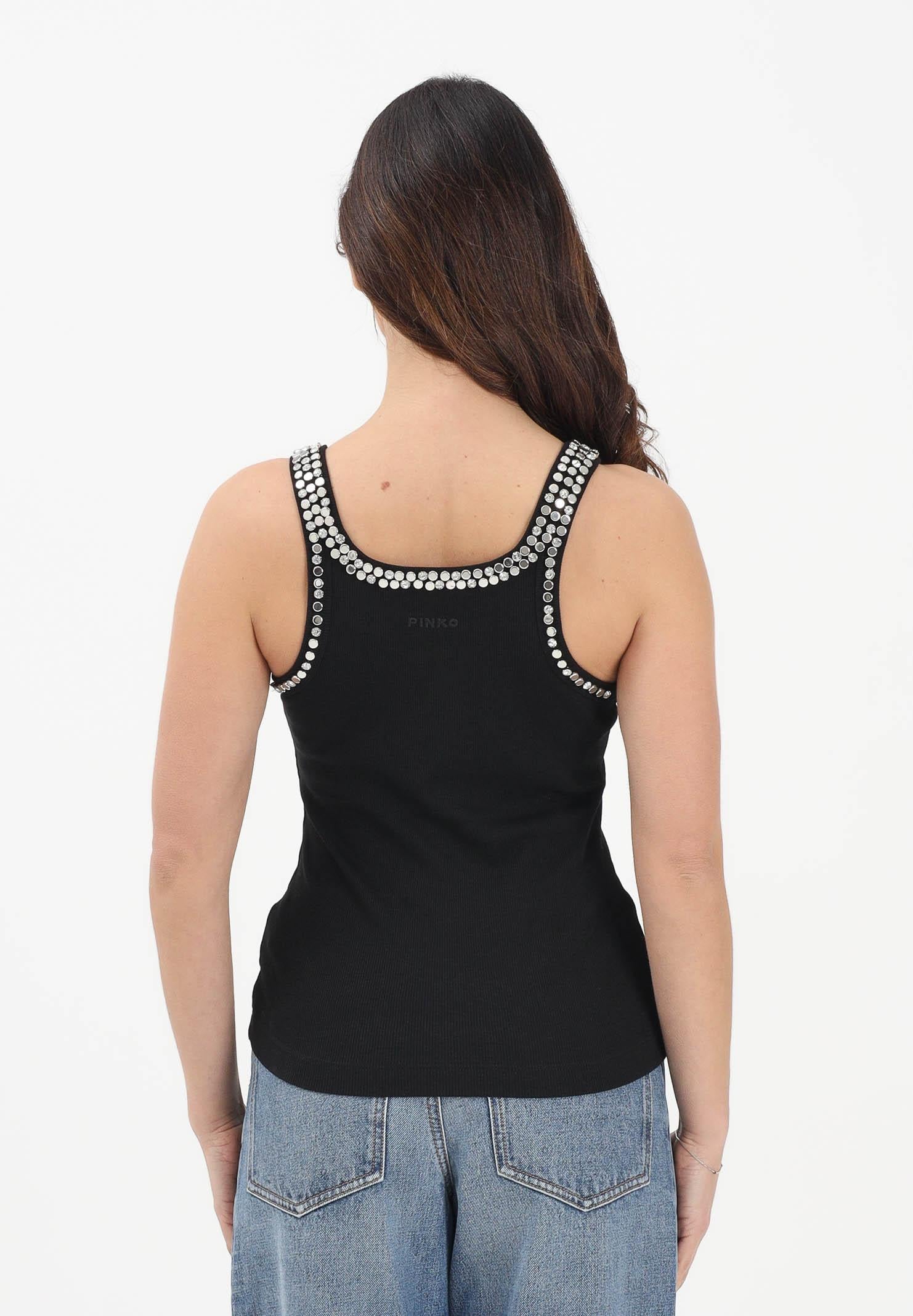 PINKO Canotta CORIANDOLI nera da donna 104109A35Y Z99 PINKO
