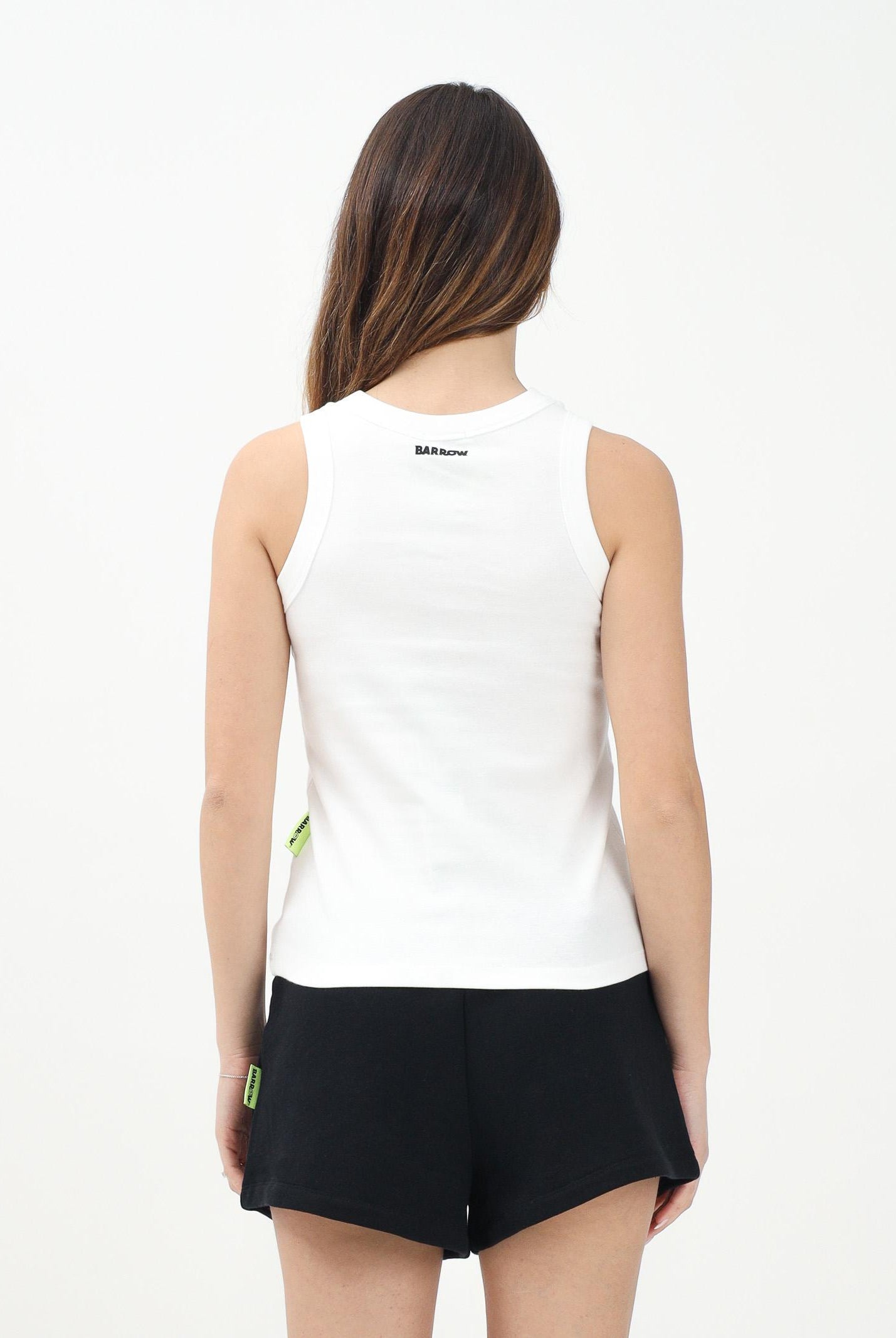 BARROW Canotta bianca per donna e bambina con stampa smile S5BKJGTA202 002 BARROW