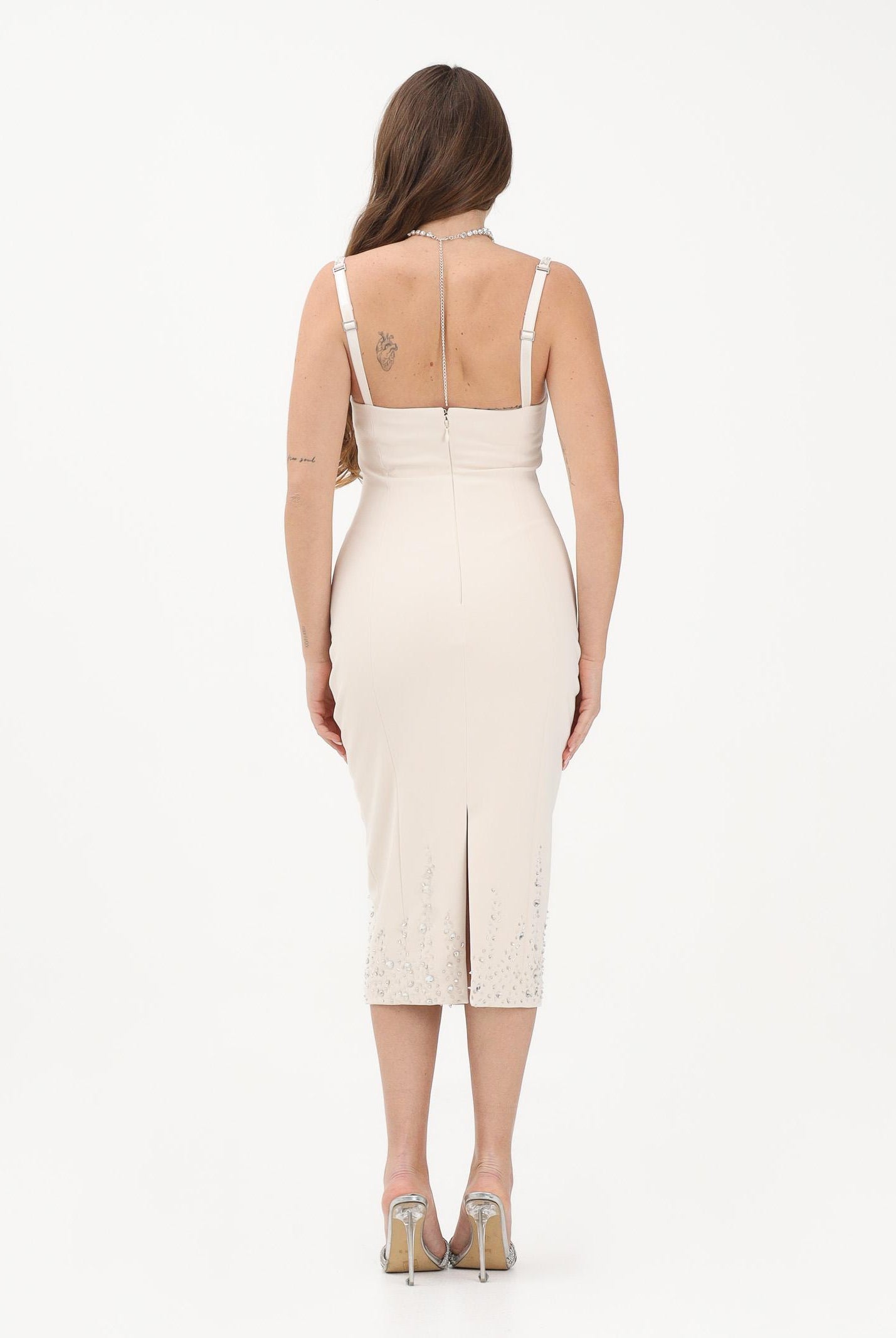 ALMA SANCHEZ Abito a tubino Aylla panna da donna AS26013T MA ALMA SANCHEZ