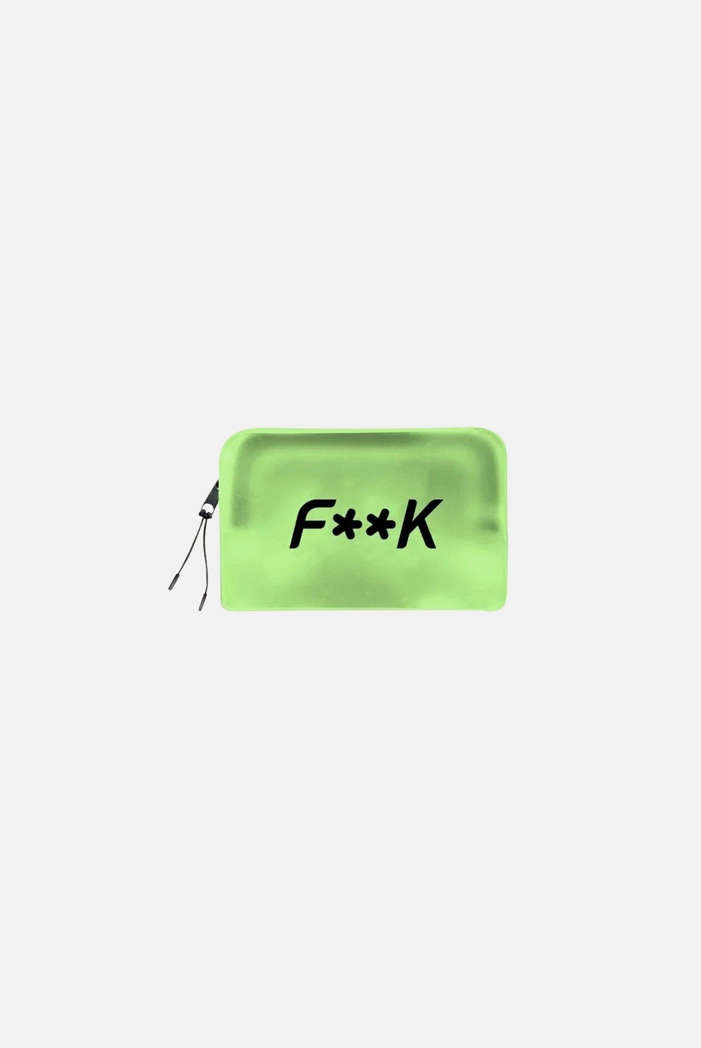 F**K Astuccio verde da donna con stampa logo FKWPOCHU VERDE F**K