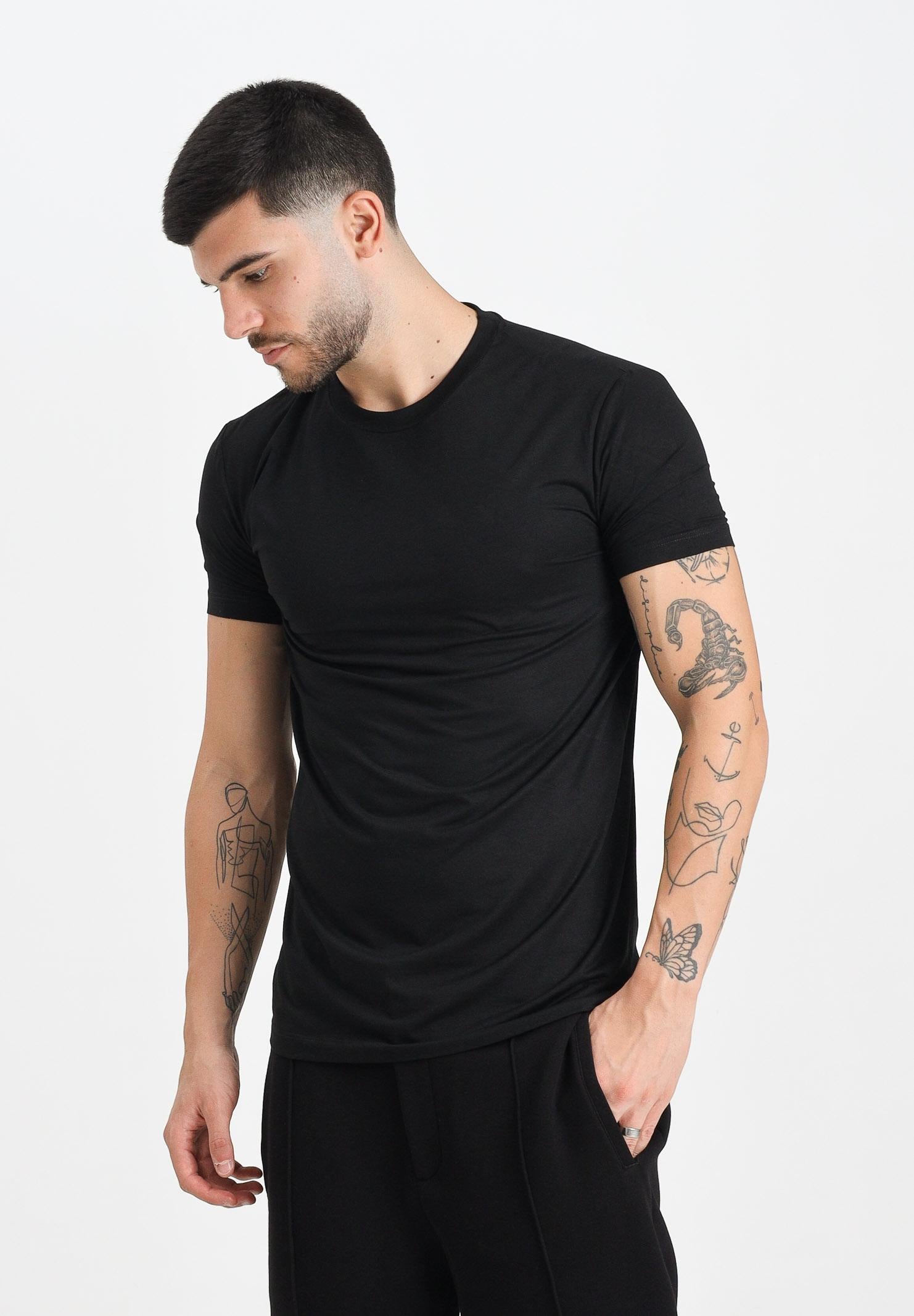 DSQUARED2 T-shirt a manica corta nera da uomo con logo sul retro D9M206030 001 DSQUARED2