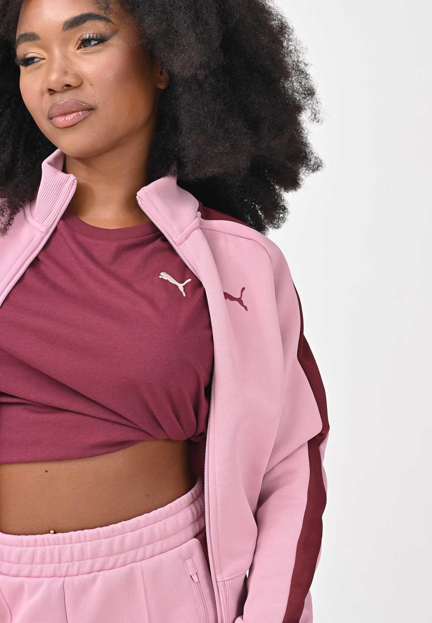 PUMA T-shirt a manica corta WARDROBE Essentials bordeaux da donna 629743 96 PUMA