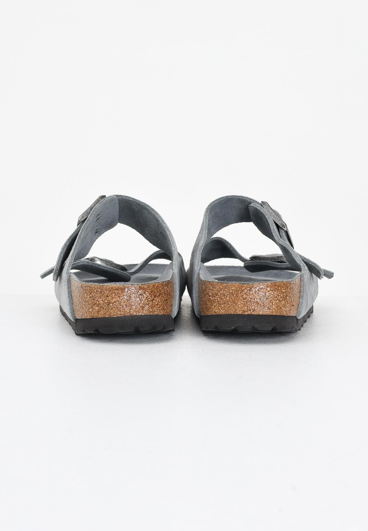 BIRKENSTOCK Ciabatte Arizona Suede grigio ardesia da uomo 1030912 . BIRKENSTOCK
