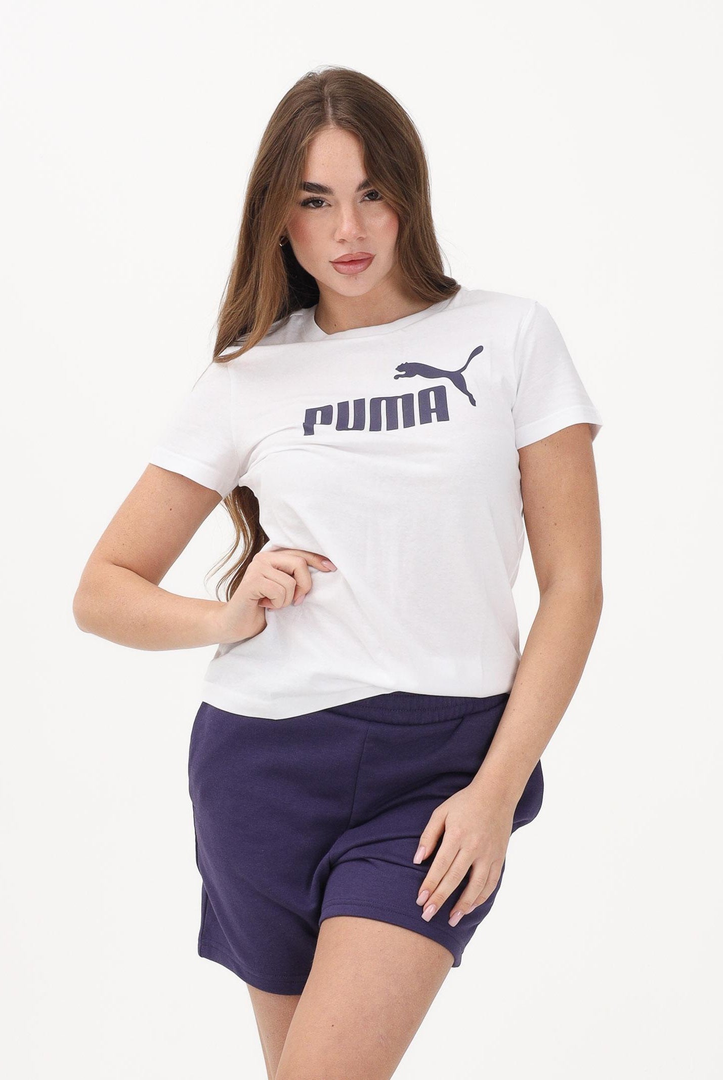 PUMA T-shirt a manica corta ESS N. 1 bianca da donna 682371 51 PUMA