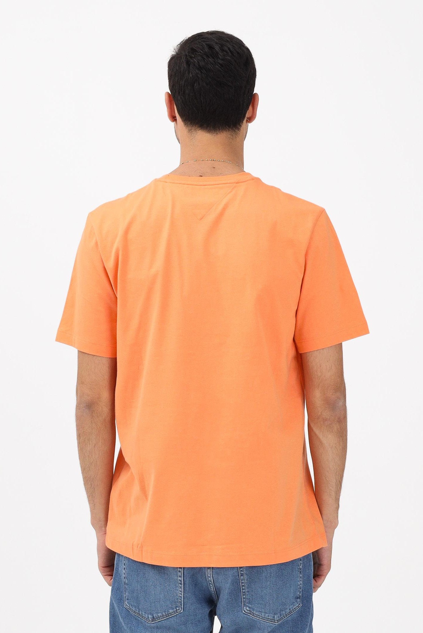 TOMMY HILFIGER T-shirt a manica corta arancione da uomo con logo MW0MW39995 SC9 TOMMY HILFIGER