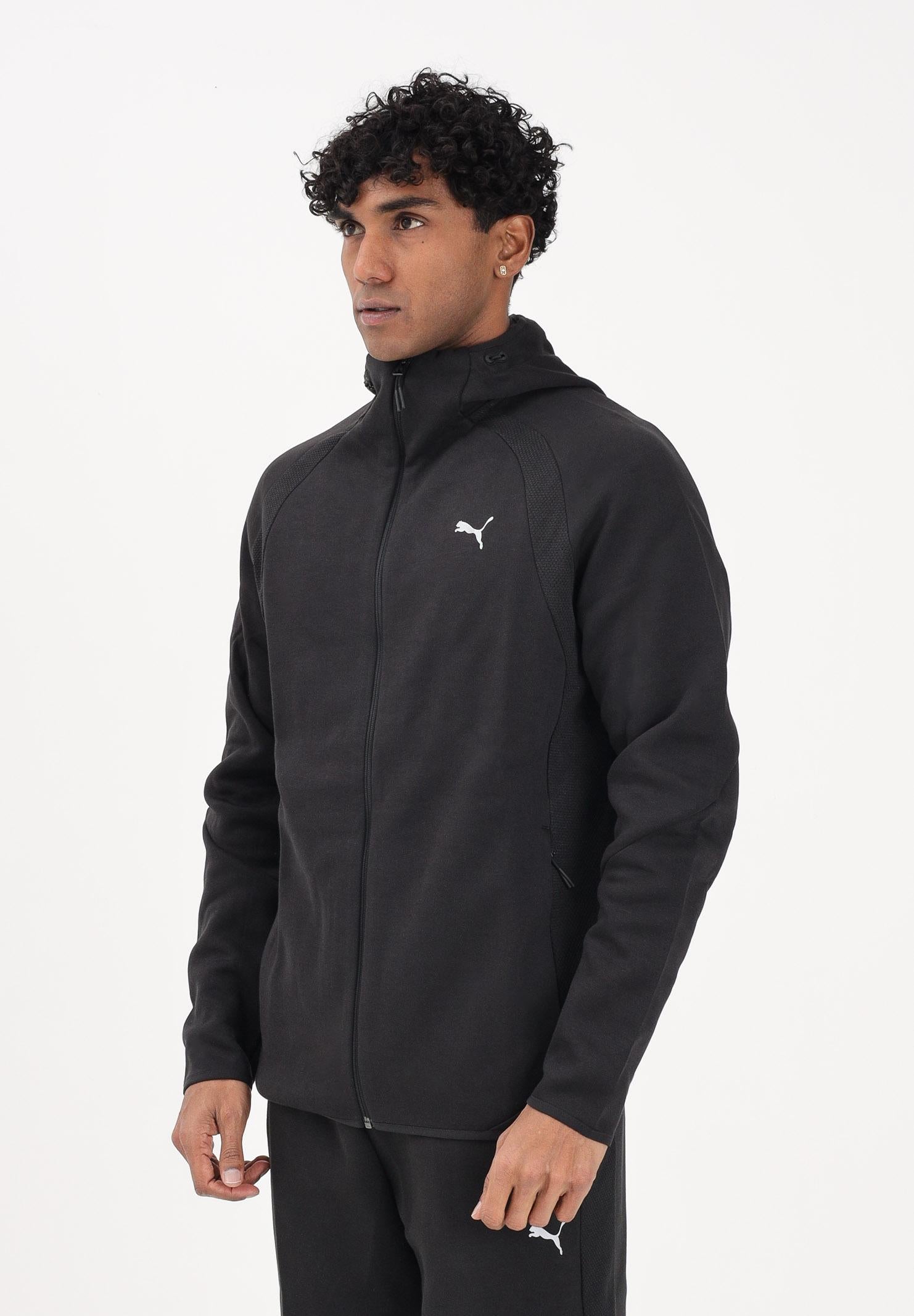 PUMA Felpa con zip Evostripe nera da uomo 692190 01 PUMA