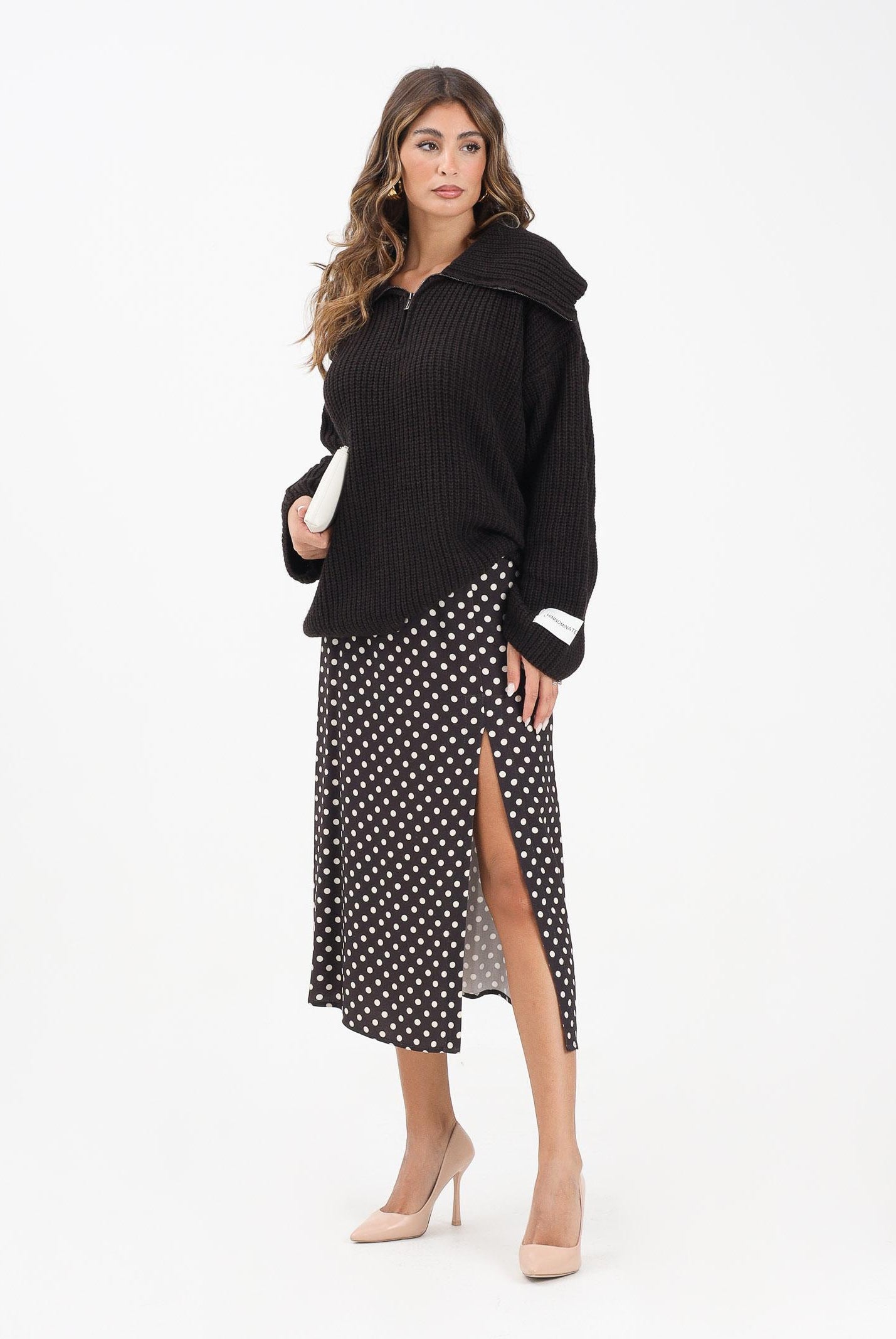 MAR DE MARGARITAS Gonna midi Roxana moro da donna con fantasia a pois MMABW01316 MA57 Mar de margaritas