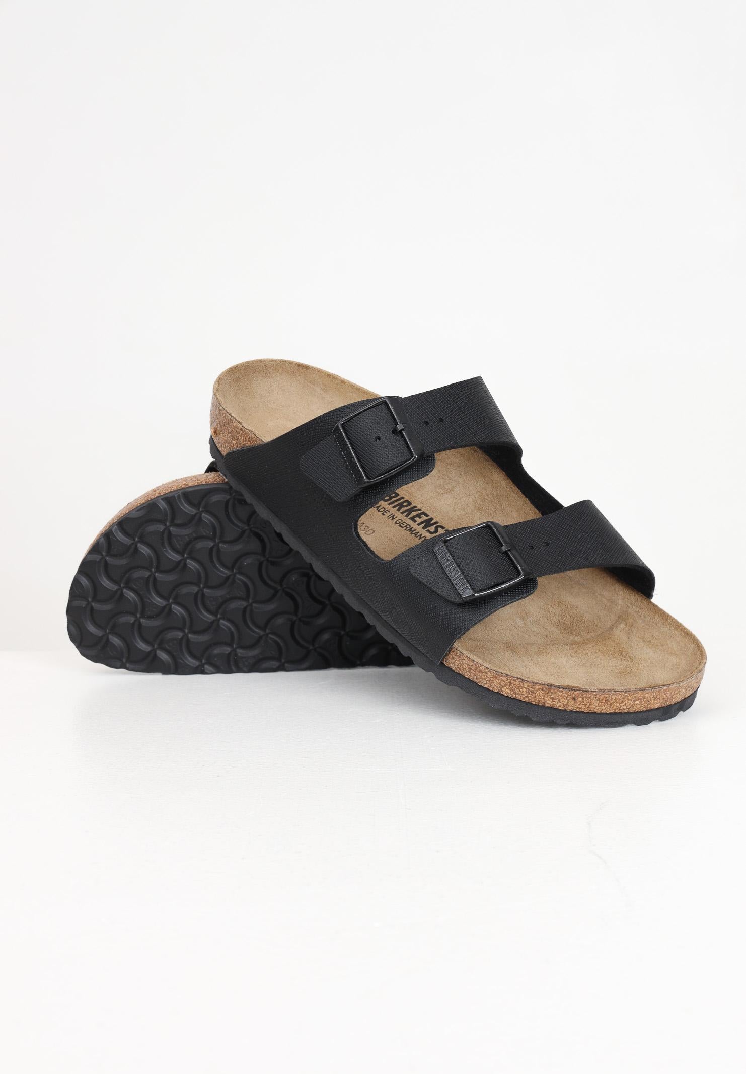 BIRKENSTOCK ciabatte uomo nere arizona bs sughero autunno inverno 1026425 BIRKENSTOCK