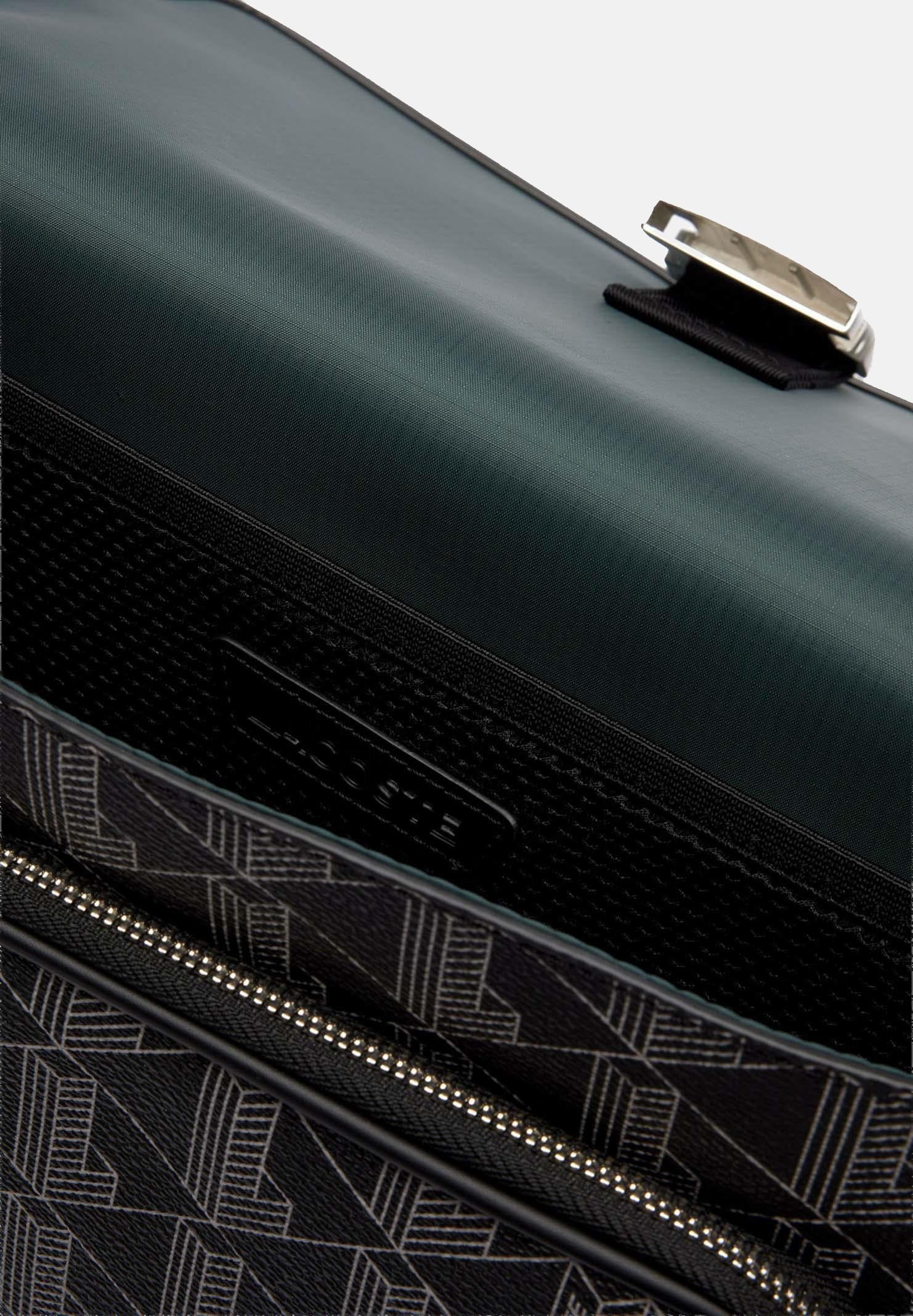 LACOSTE Borsa a tracolla nera per uomo e donna con motivo monogram The Blend NH4411 H45 LACOSTE