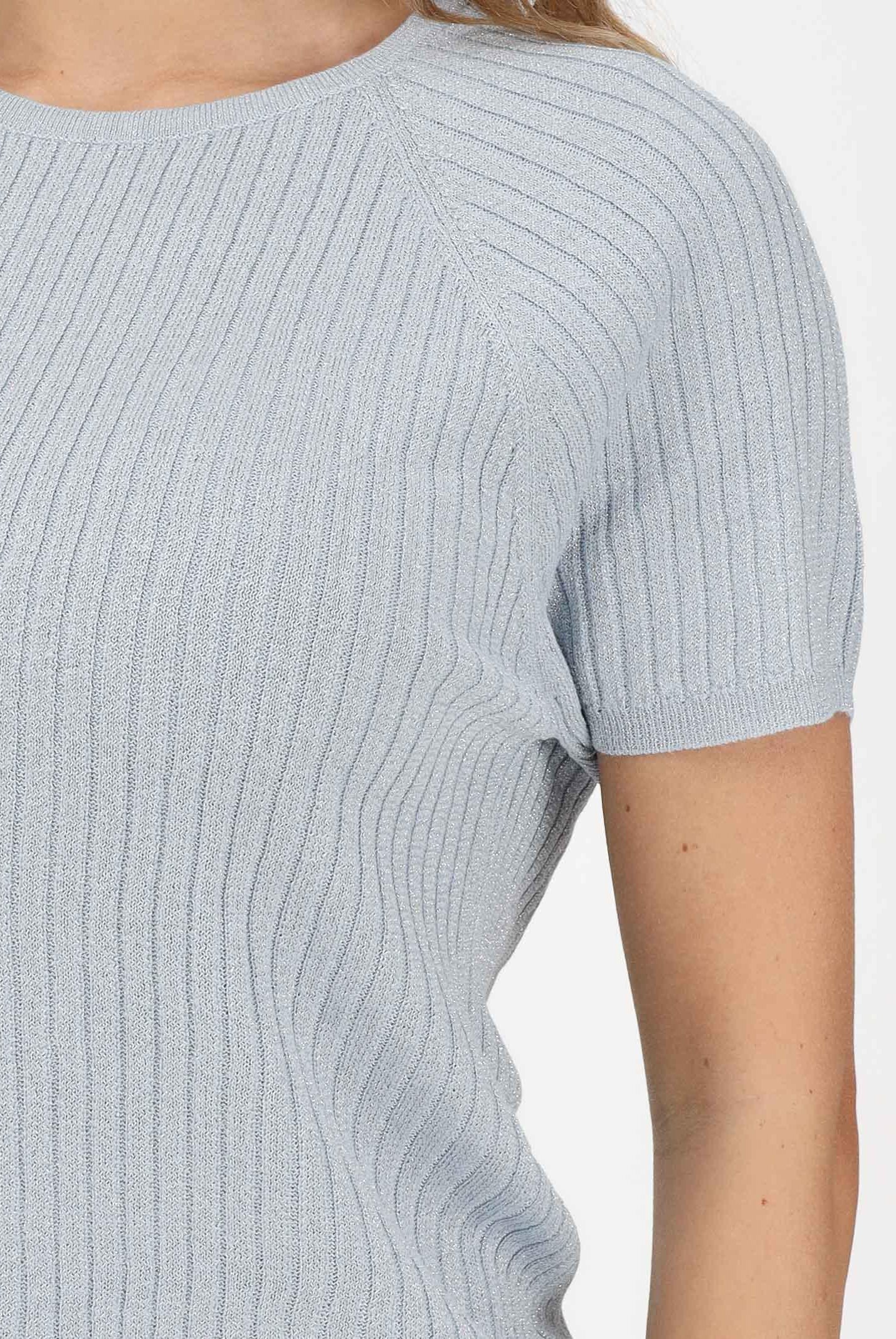 JDY Maglia girocollo azzurra da donna in filo 15334641 CABLW JDY