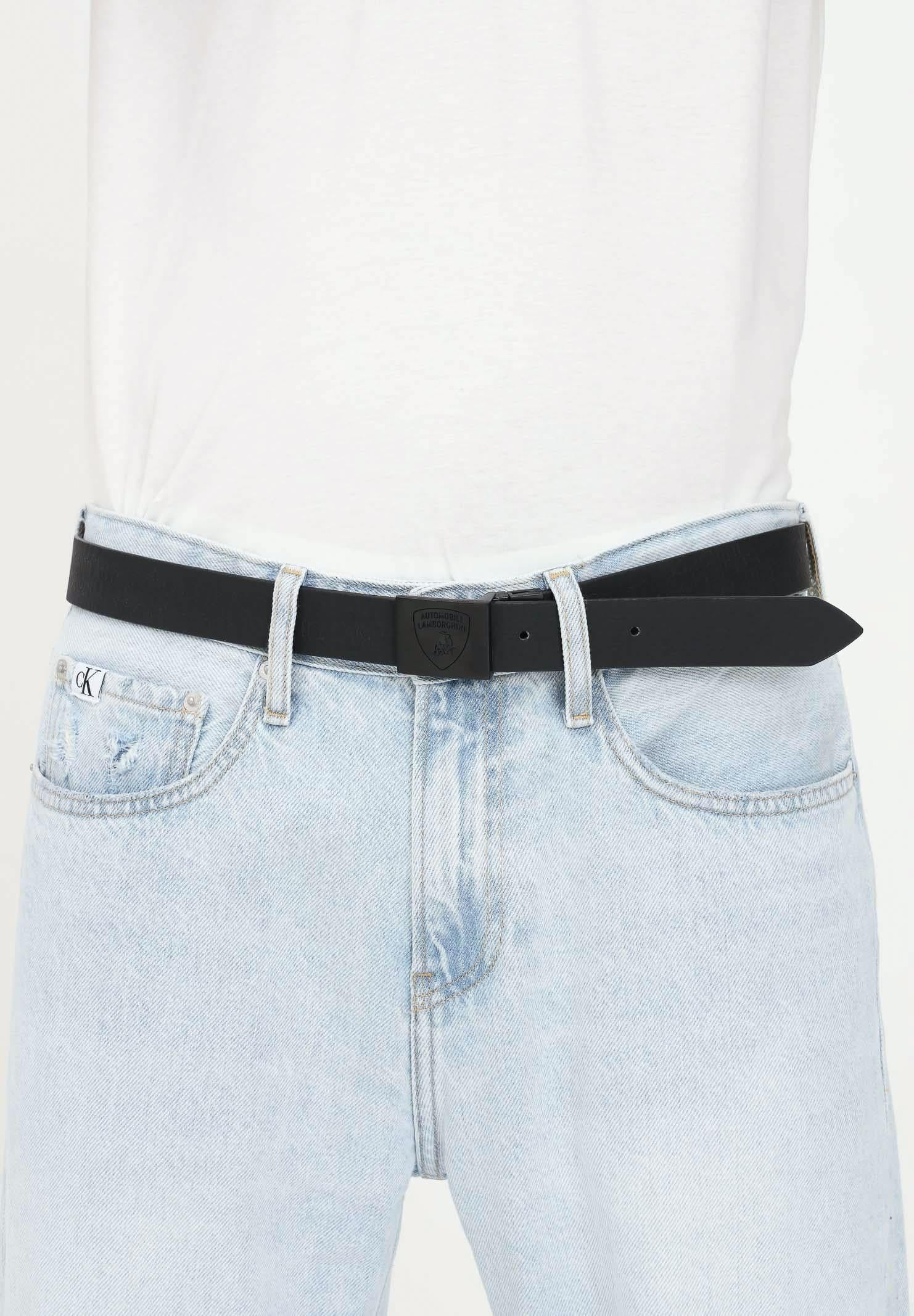 Cintura Lamborghini nero uomo elegante 72XA6F06ZP052 899 AUTOMOBILI LAMBORGHINI