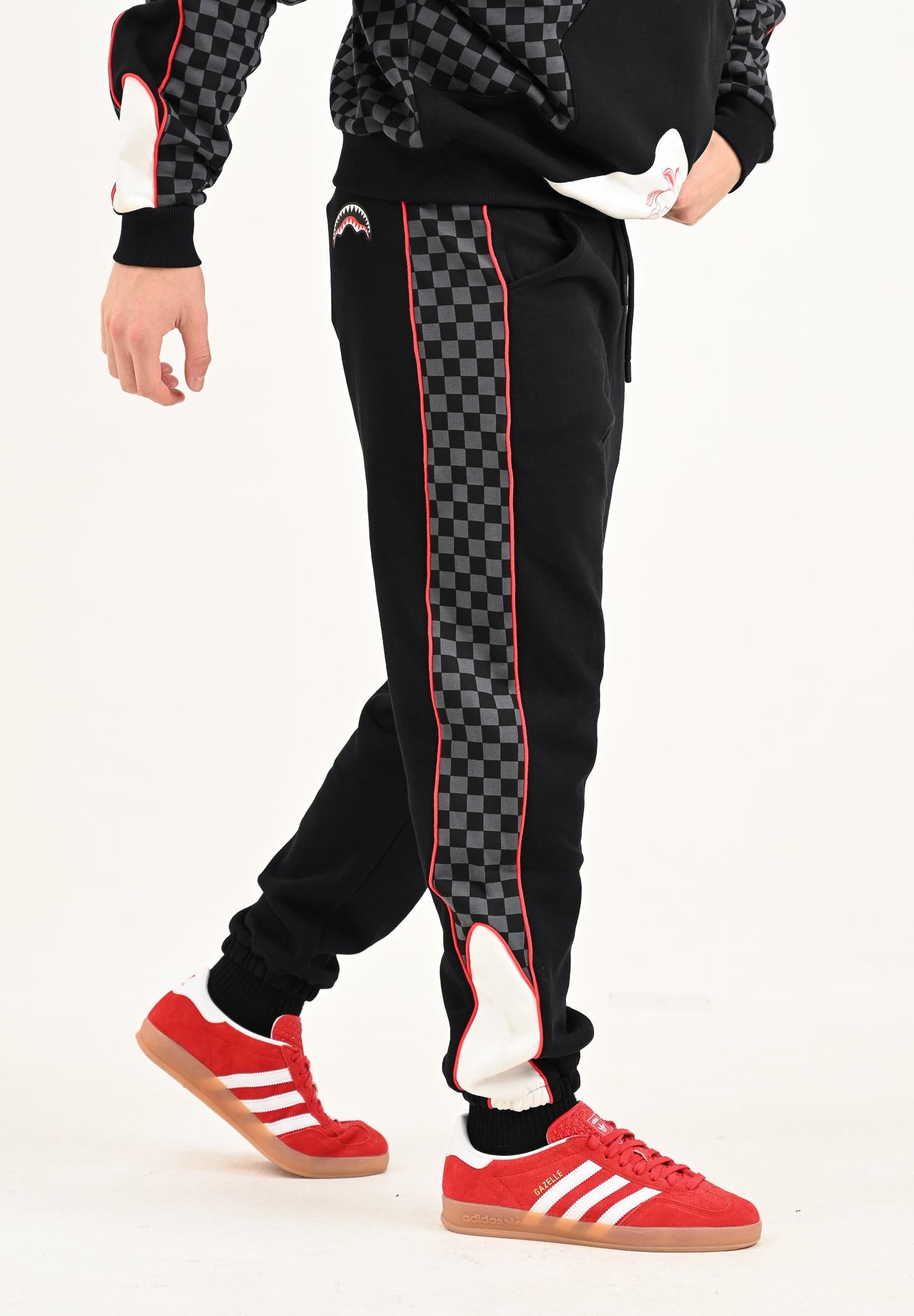 SPRAYGROUND Pantalone sportivo Triple Decker Heir to the Throne nero per uomo e donna SP775GGREY . SPRAYGROUND