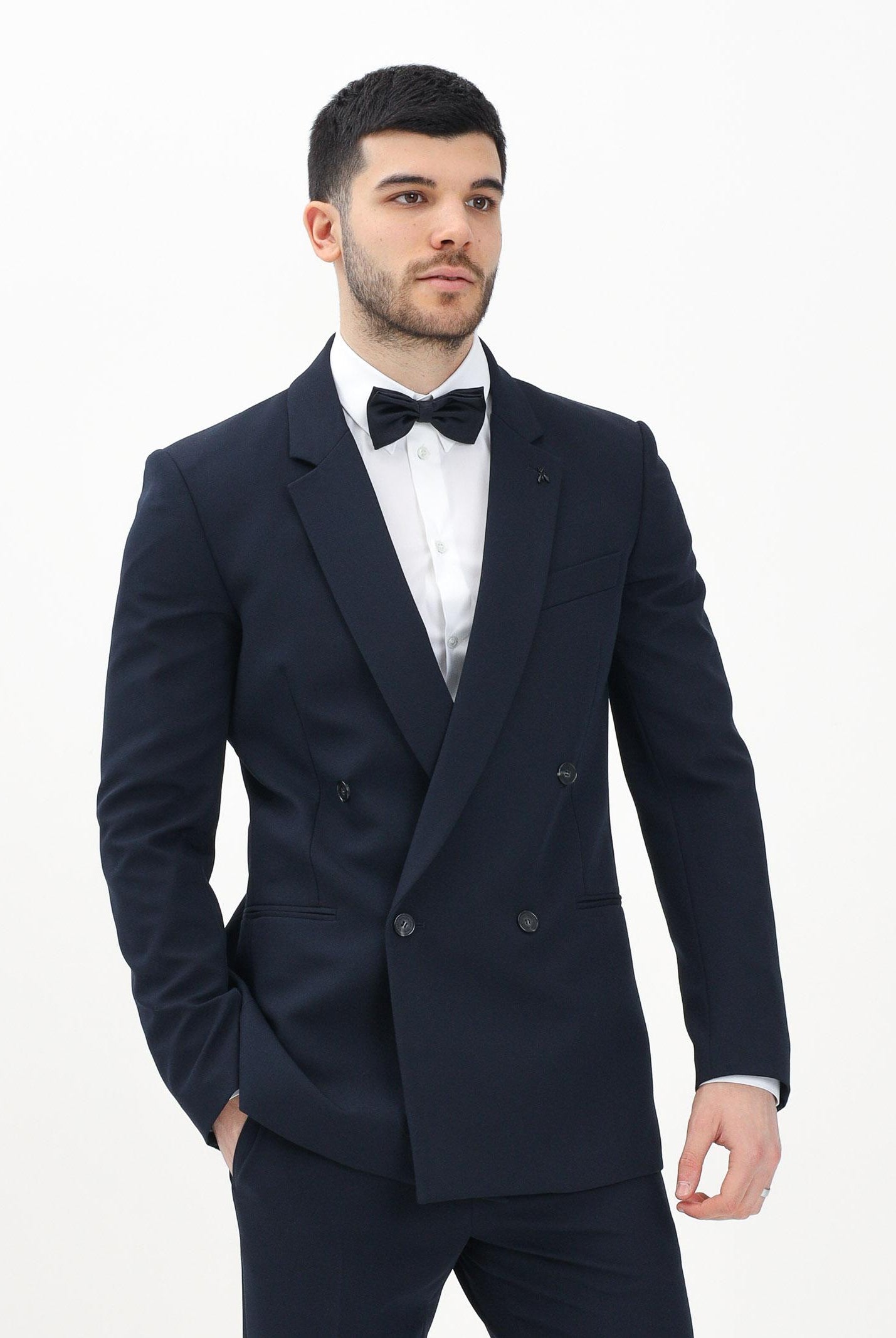 PATRIZIA PEPE Giacca doppiopetto blu da uomo 5S0743A498 C382 PATRIZIA PEPE