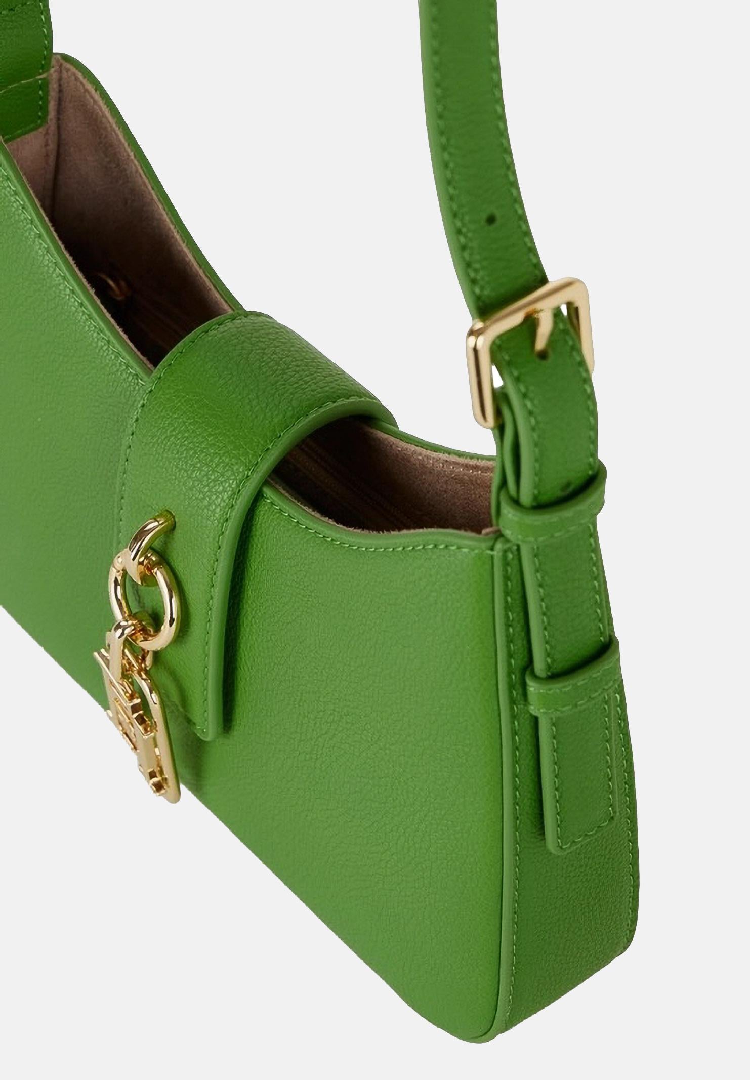 ELISABETTA FRANCHI Borsa a spalla verde da donna con charm<BR/> BS24A62E2 EV3 ELISABETTA FRANCHI