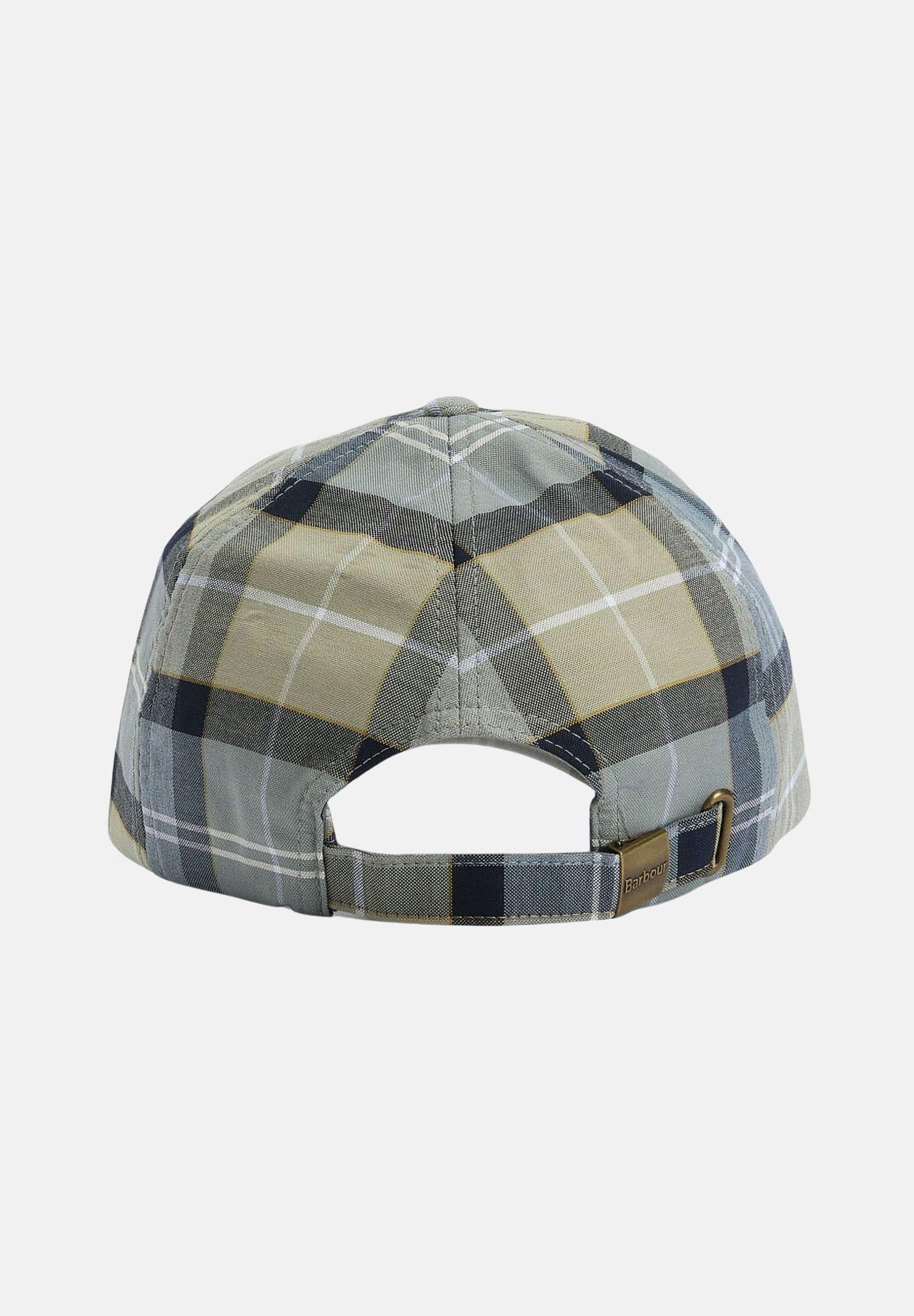 BARBOUR Cappello con visiera Tartan nei toni del verde e celeste per uomo e donna 261-MHA0617 TN37 BARBOUR