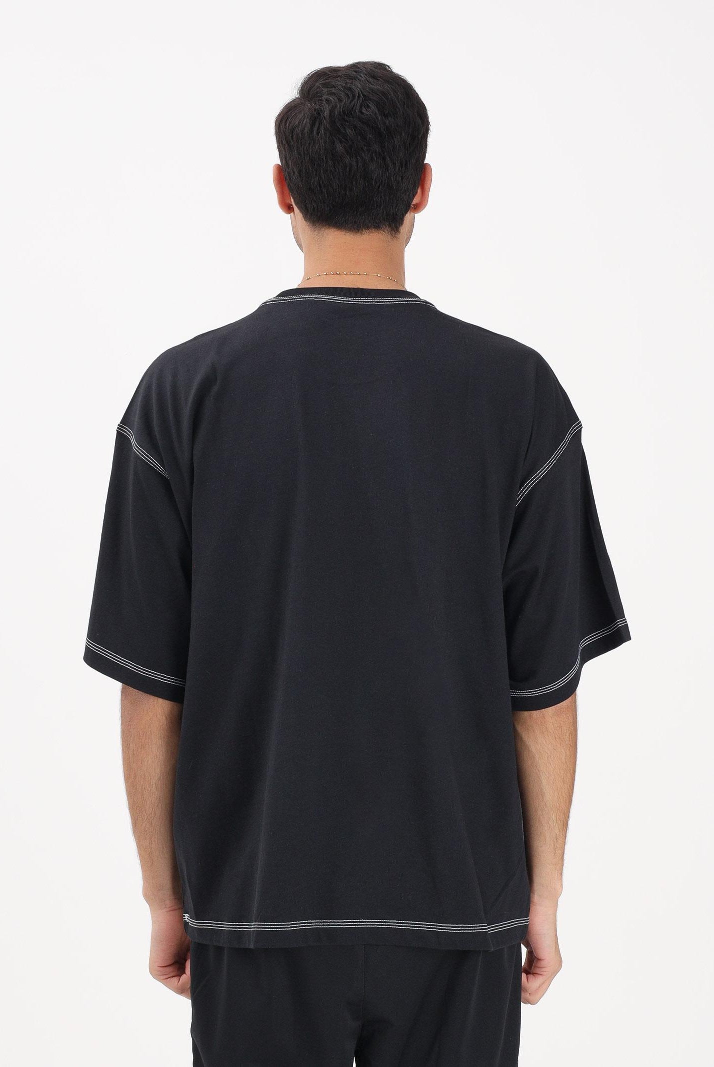 ADIDAS ORIGINALS T-shirt a manica corta TREFOIL ESSENTIALS nera da uomo JW0971 . ADIDAS ORIGINALS