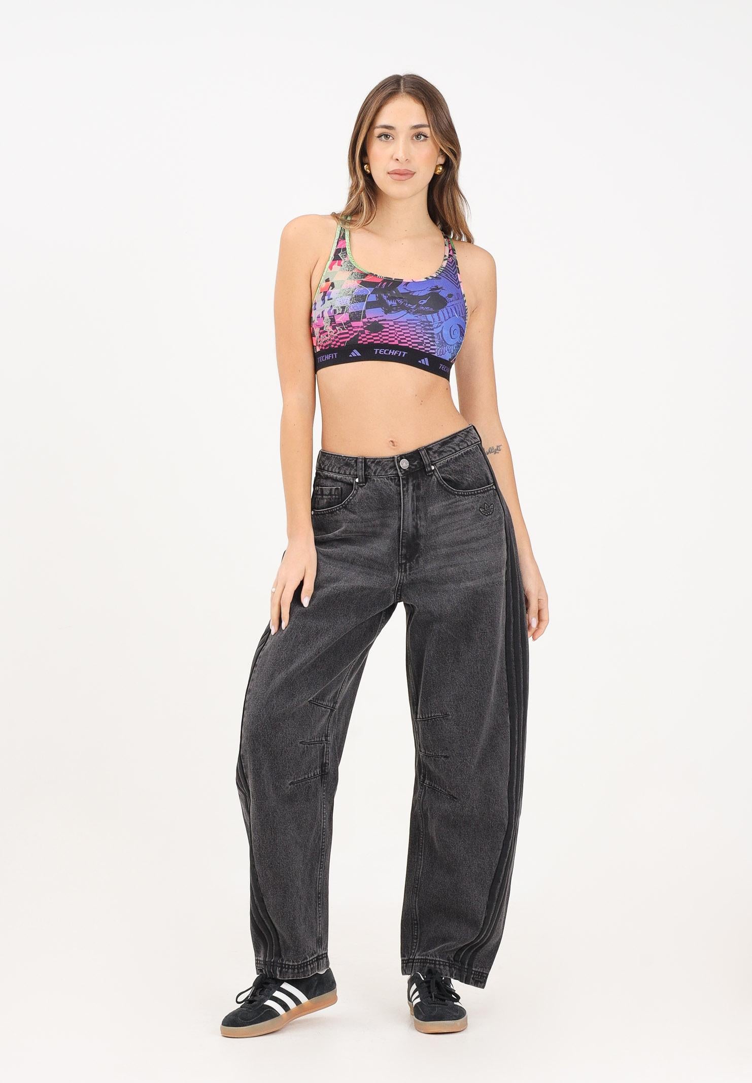 ADIDAS ORIGINALS Jeans ADILENIUM SEASON 3 in denim nero da donna JX9213 . ADIDAS ORIGINALS