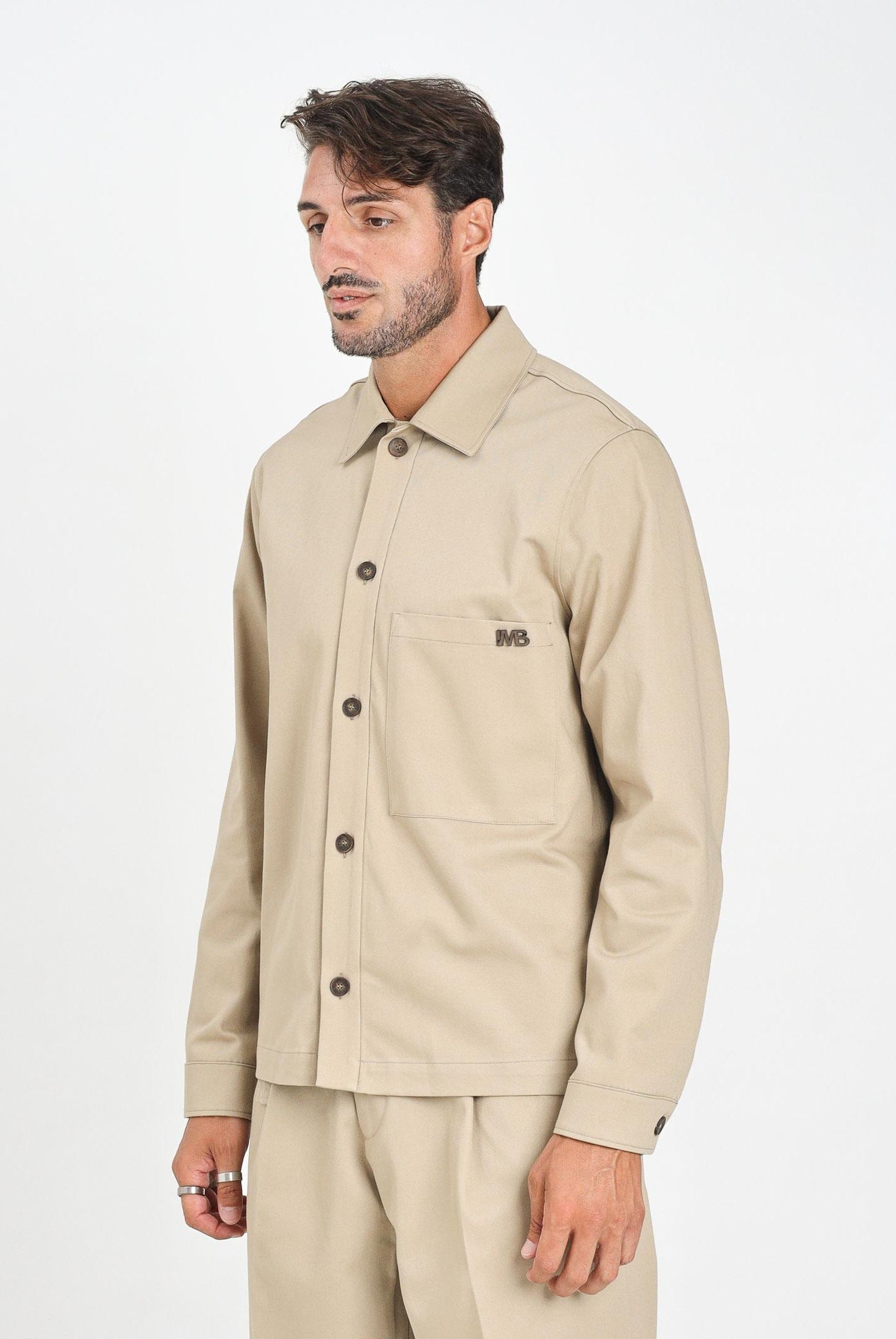 I'M BRIAN Camicia beige da uomo CA3444 0025 I'M BRIAN