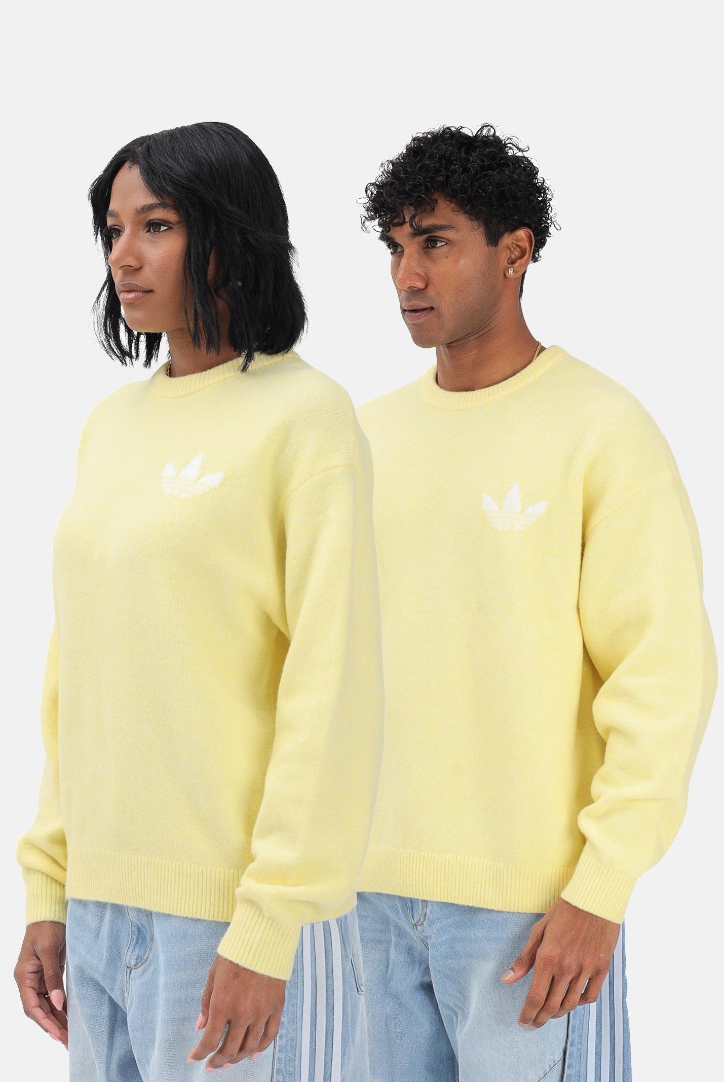 ADIDAS ORIGINALS Maglione girocollo Athletic Dept Knitted giallo per uomo e donna LD4476 . ADIDAS ORIGINALS