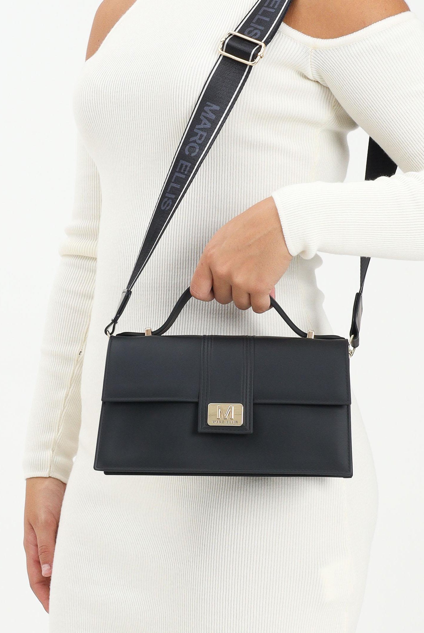 MARC ELLIS Borsa a tracolla Flat Arrow M nera da donna FLAT-ARROW-M BLLIGO MARC ELLIS