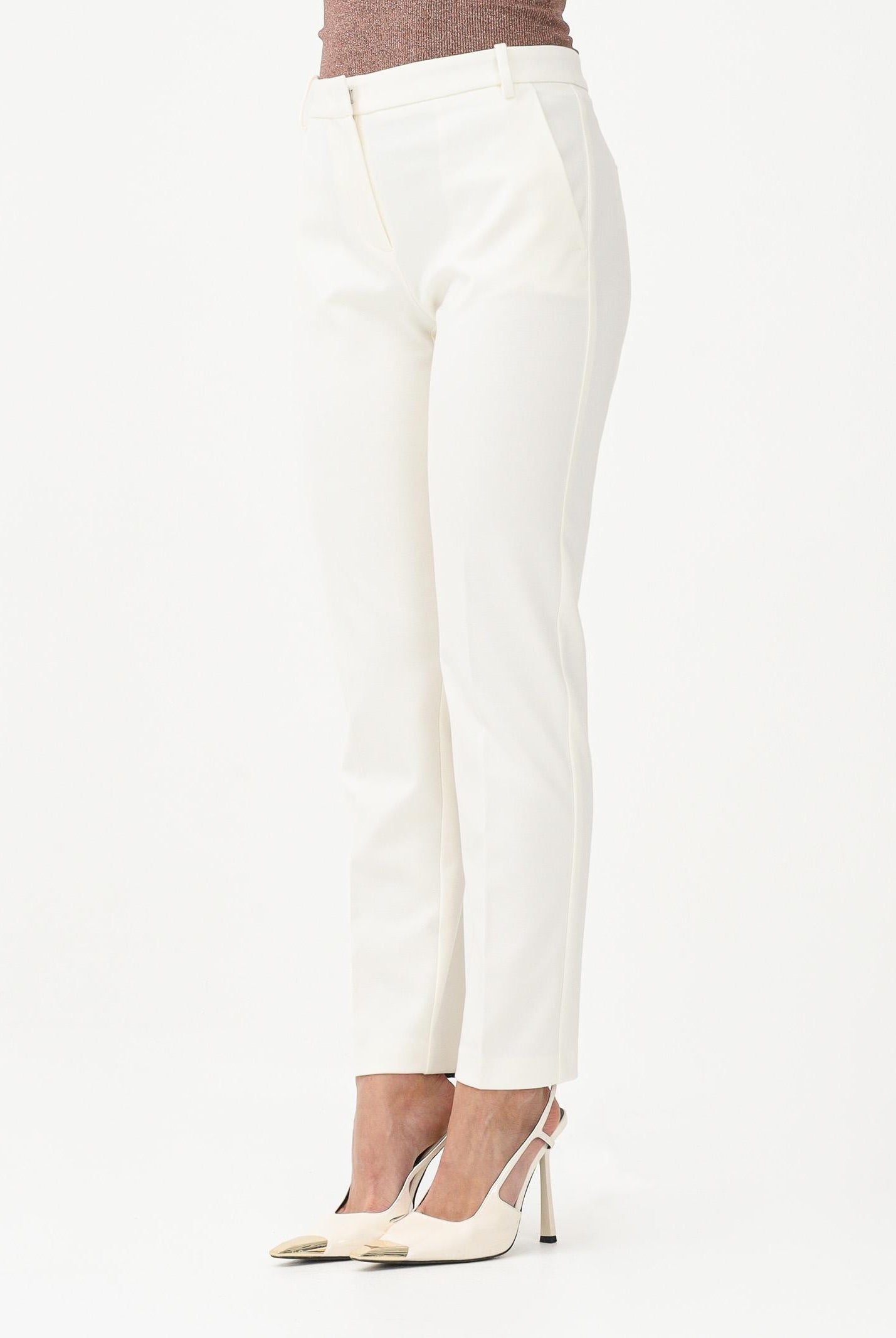 PINKO Pantalone panna da donna a sigaretta 100155A24D Z05 PINKO