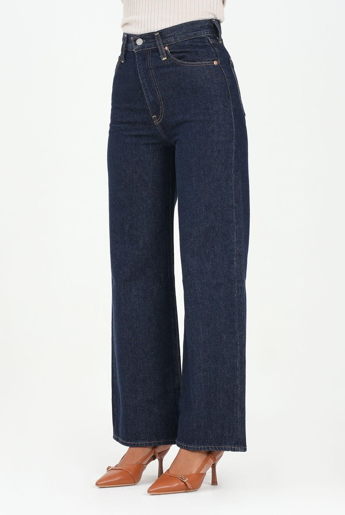 LEVI'S® Jeans Ribcage Wide Leg in denim blu da donna A6081-0019 . LEVI'S®