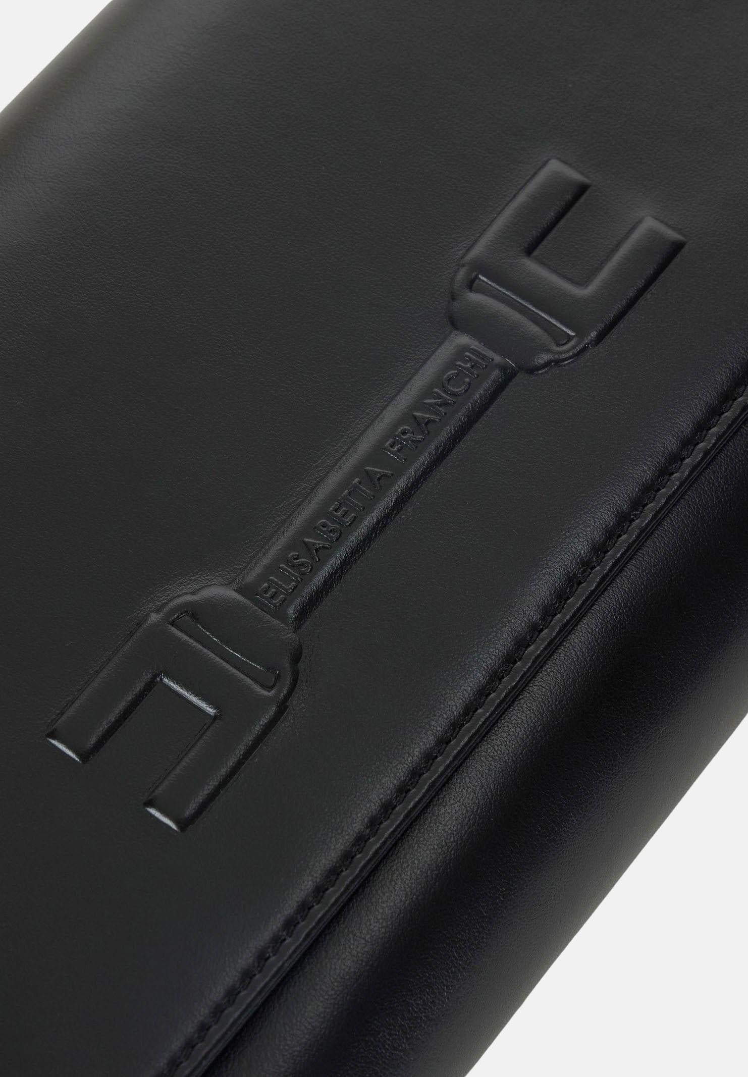 ELISABETTA FRANCHI Pochette nera da donna realizzata in vera pelle BS99A61E2 110 ELISABETTA FRANCHI