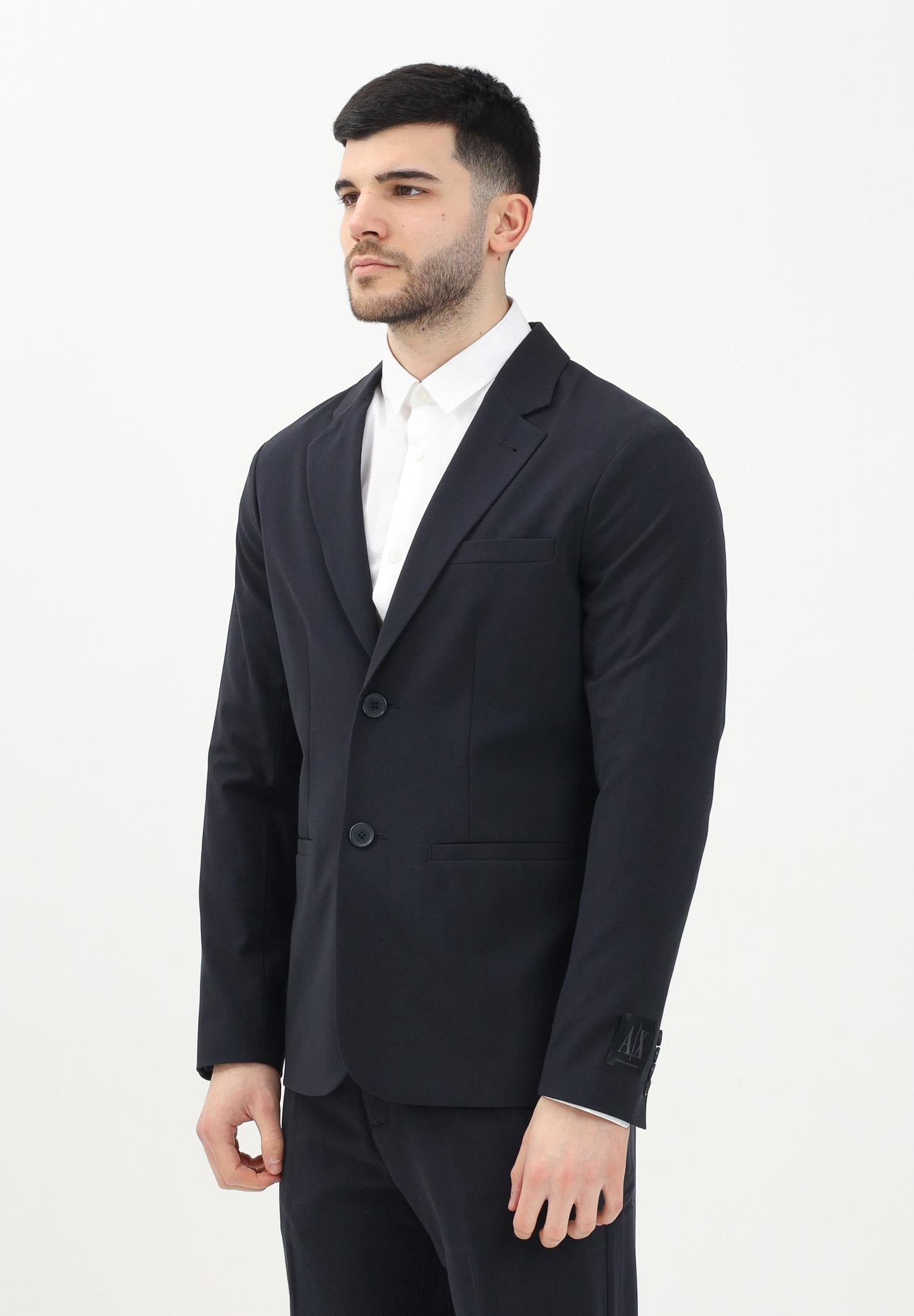 ARMANI EXCHANGE Giacca monopetto blu da uomo XM000345AF10897 UB101 ARMANI EXCHANGE