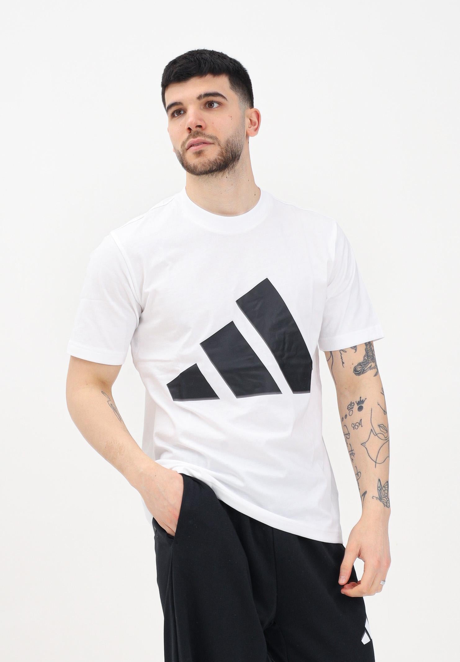 ADIDAS PERFORMANCE T-shirt a manica corta Essentials Big Logo bianca da uomo JE8943 . ADIDAS PERFORMANCE