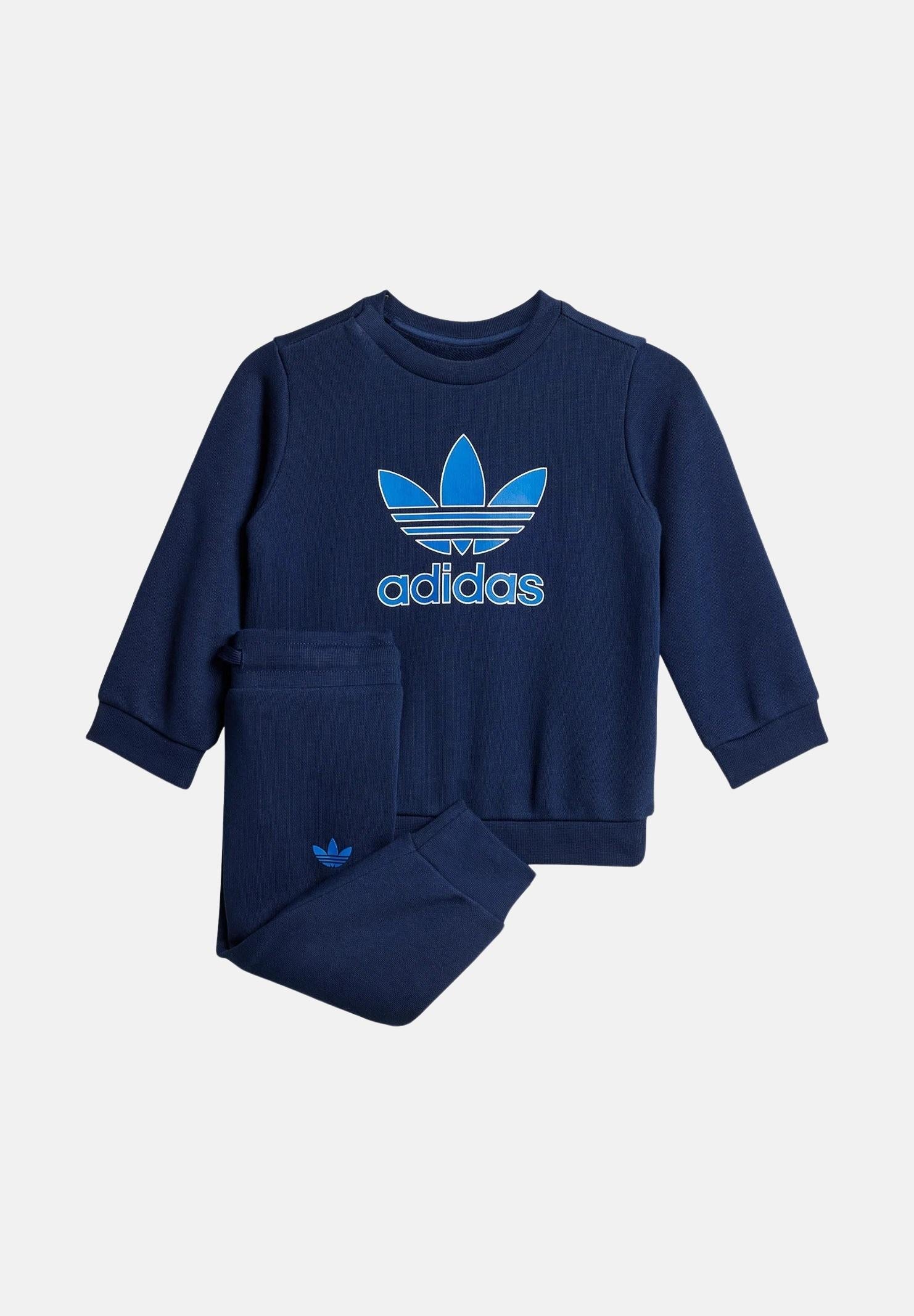 ADIDAS ORIGINALS Tuta Trefoil Crew blu da neonato JY0138 ADIDAS ORIGINALS