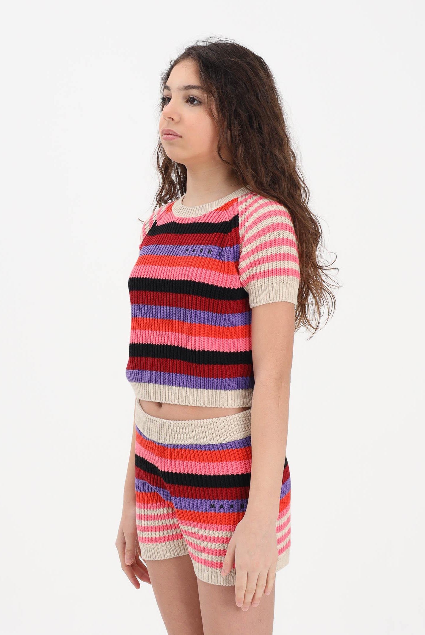 MARNI Maglia a manica corta multicolore per donna, ragazze e bambine M01739M00X1 0MC77 MARNI