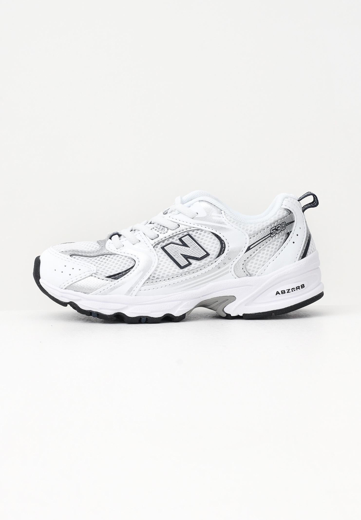 NEW BALANCE Sneakers 530 Bungee bianche per bambino e bambina PZ530SB1 . NEW BALANCE