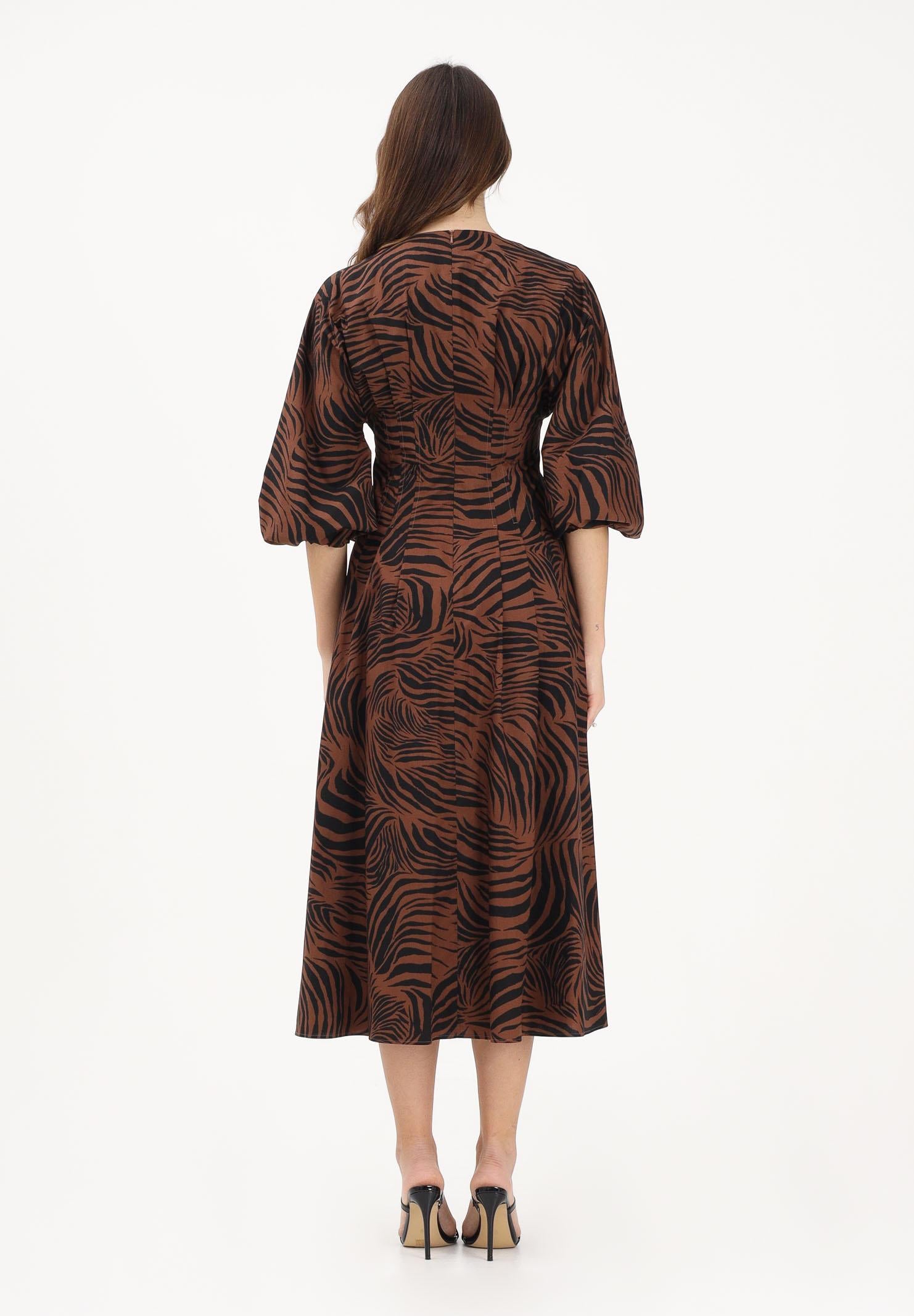 MAX MARA Abito midi MSTASTICE marrone e nero da donna 2616221082600 002 MAX MARA