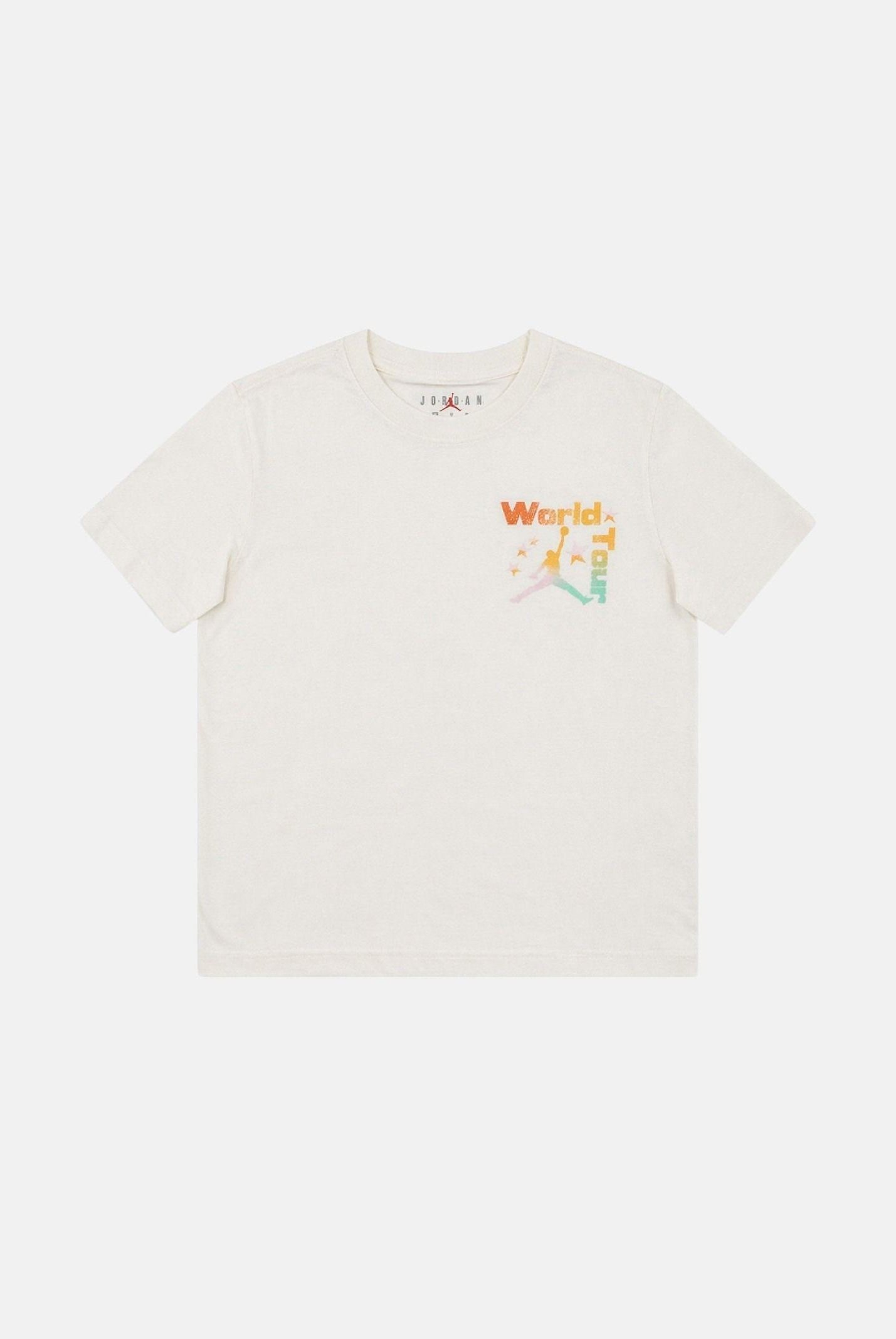 JORDAN T-shirt a manica corta World Tour bianca da bambino 95F751 W5T JORDAN