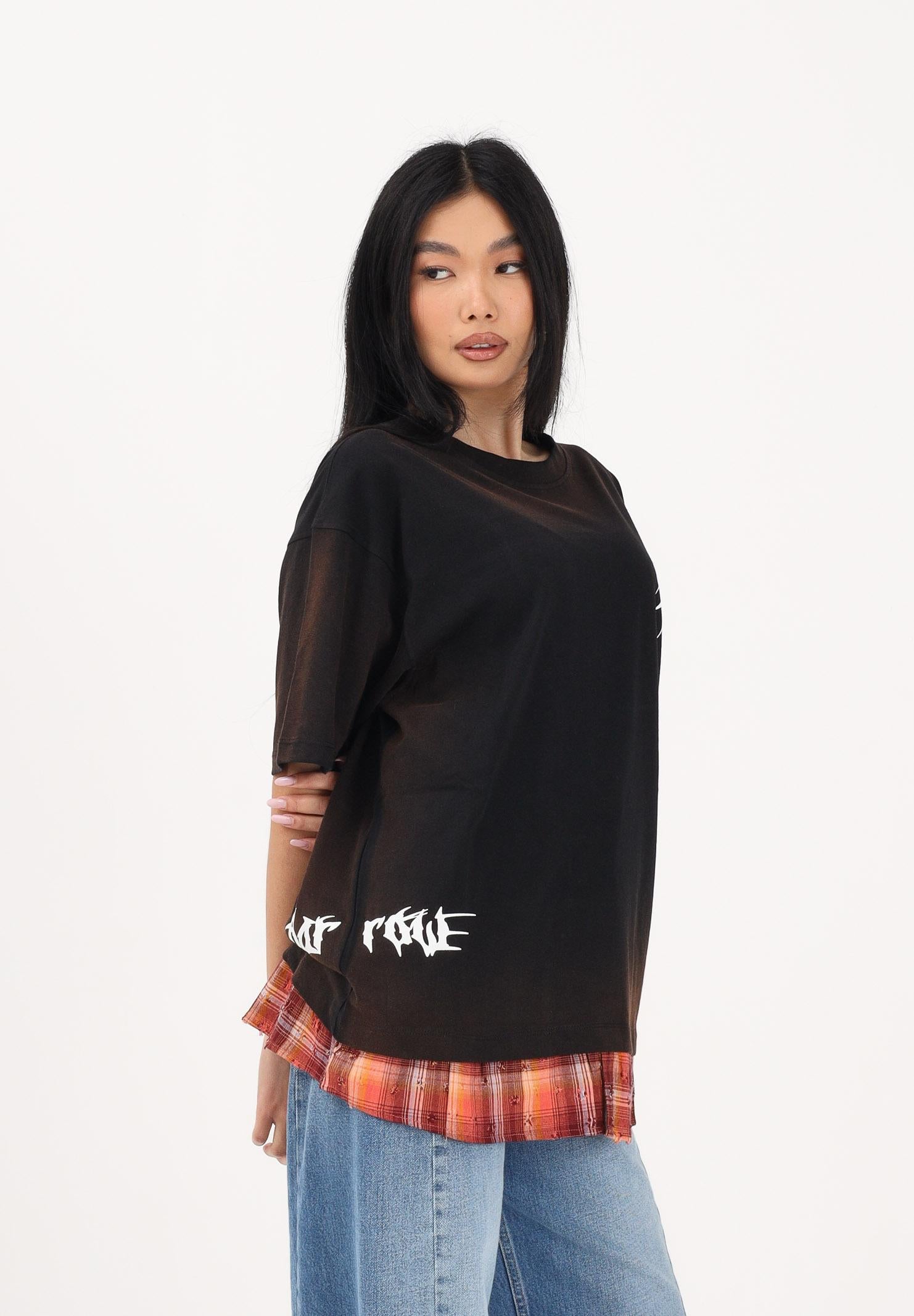 BARROW T-shirt a manica corta nera per uomo e donna con effetto sfumato S6BWUATH022 110 BARROW