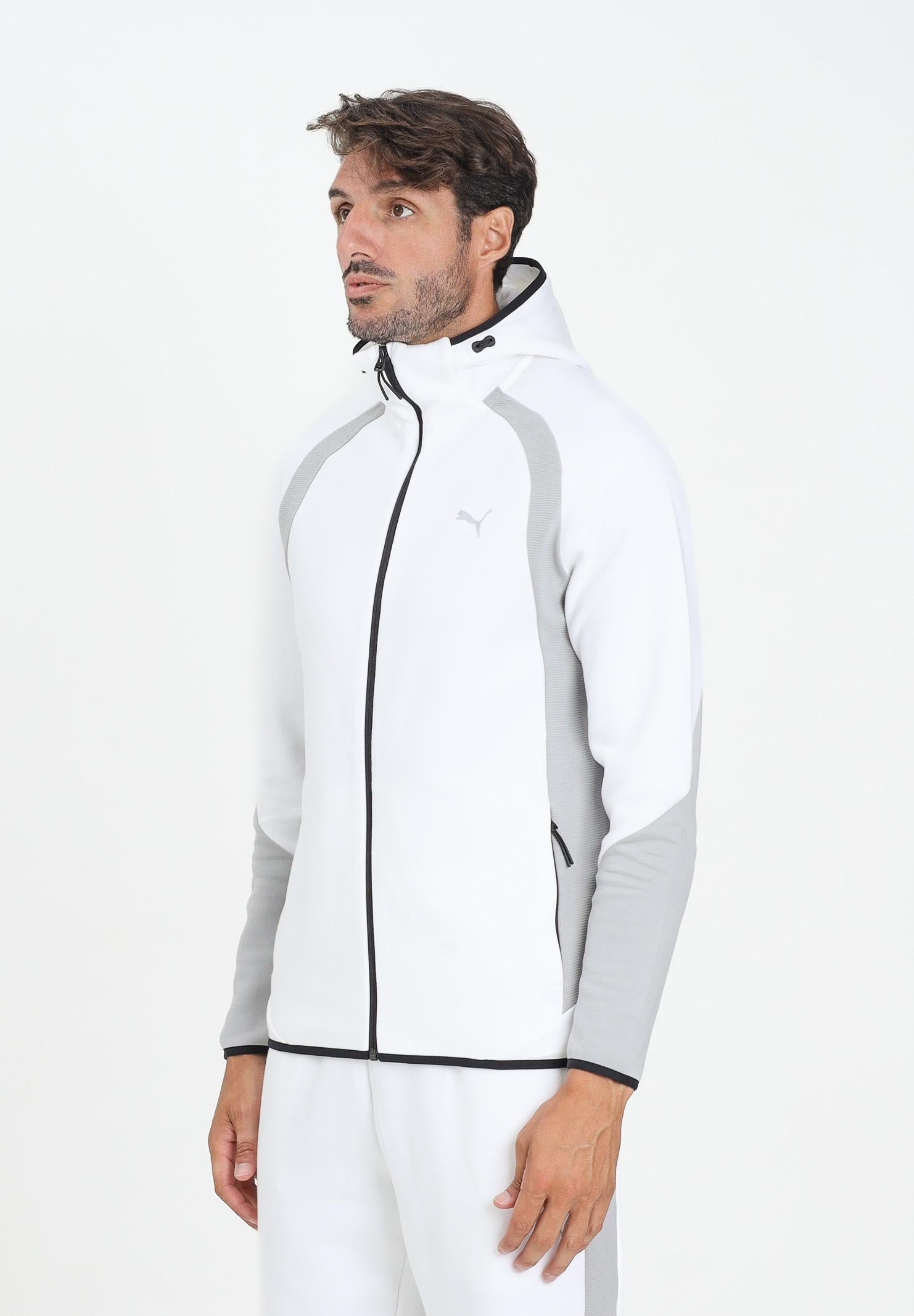 PUMA Felpa con zip Evostripe bianca da uomo 688231 02 PUMA