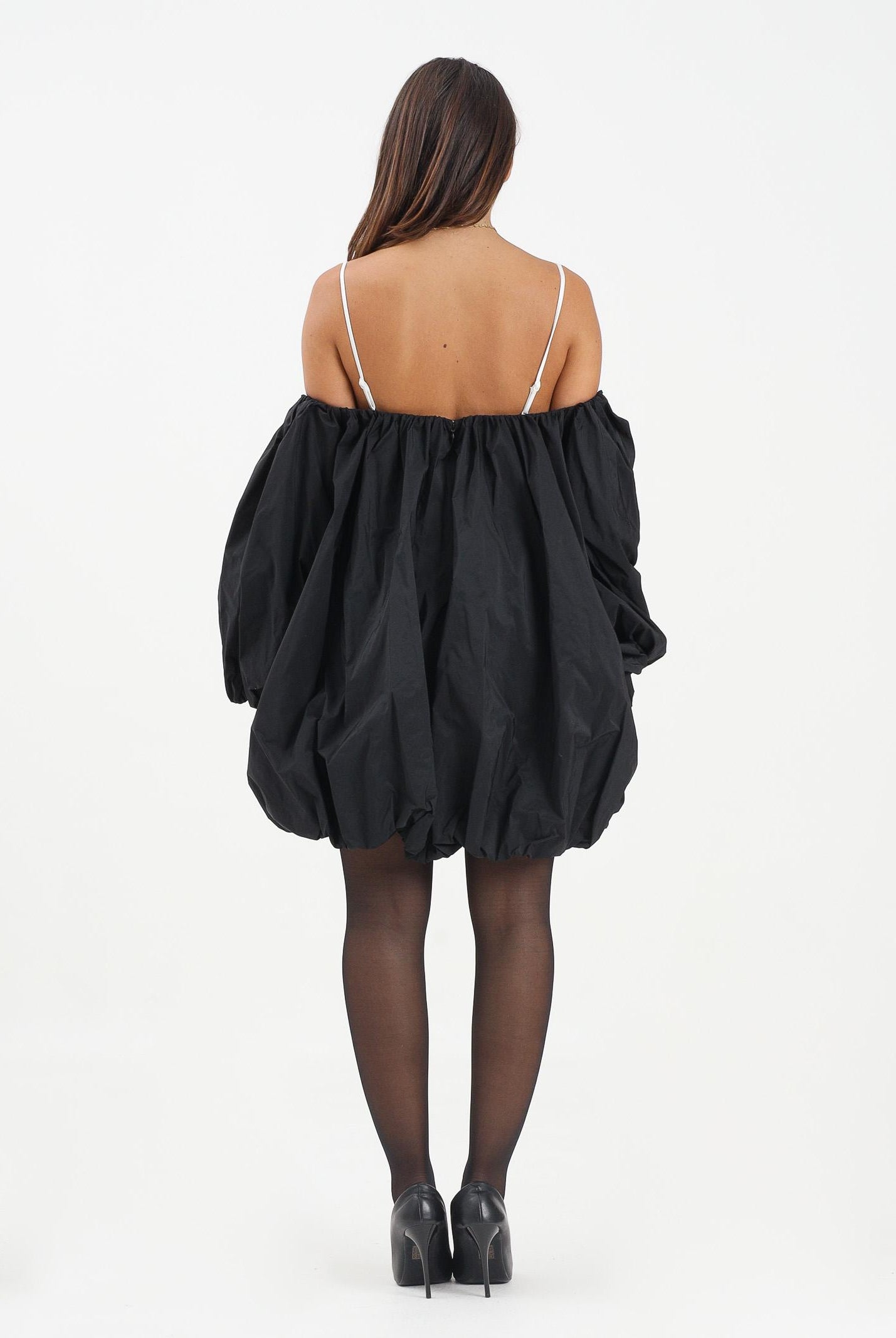 PINKO Abito corto nero da donna effetto balloon 105758Y3LE ZZ2 PINKO