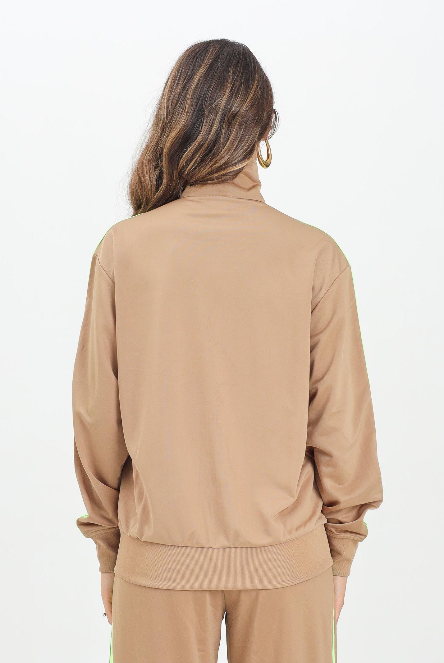 ADIDAS ORIGINALS Felpa con zip adicolor Classic Firebird Loose beige da donna JW1249 . ADIDAS ORIGINALS