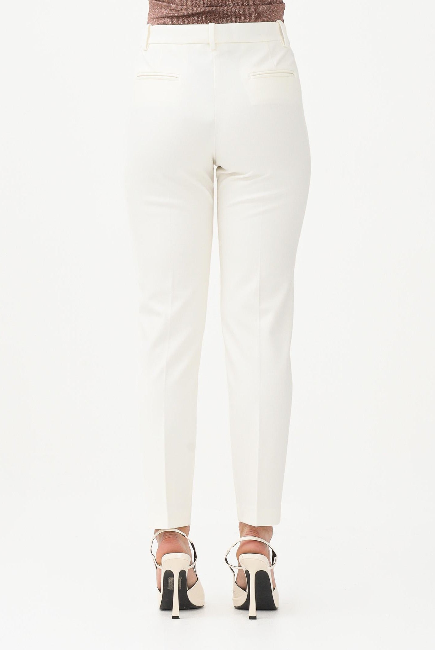 PINKO Pantalone panna da donna a sigaretta 100155A24D Z05 PINKO