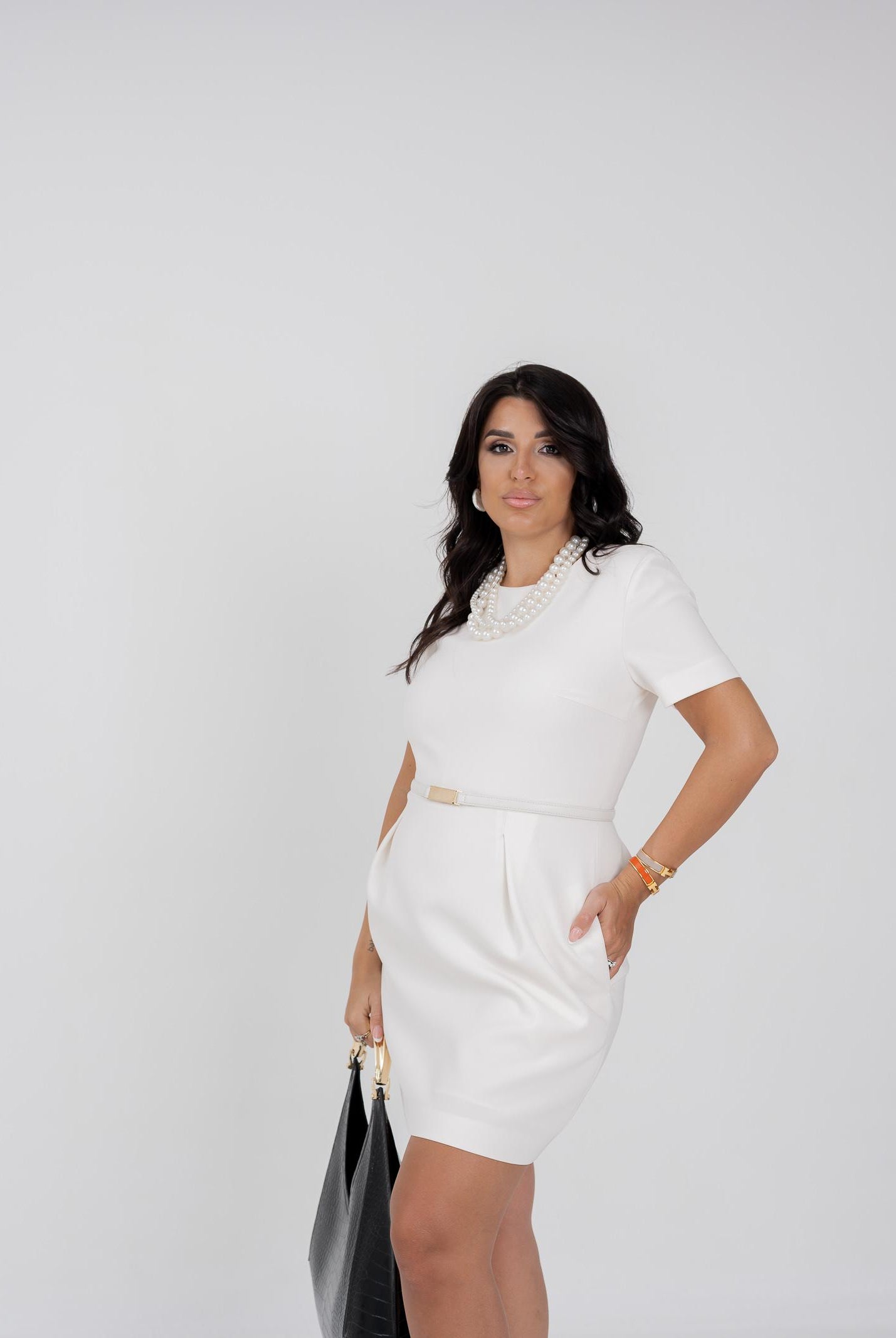 MAX MARA Abito corto KEFALOS avorio da donna 2526226061600 008 MAX MARA