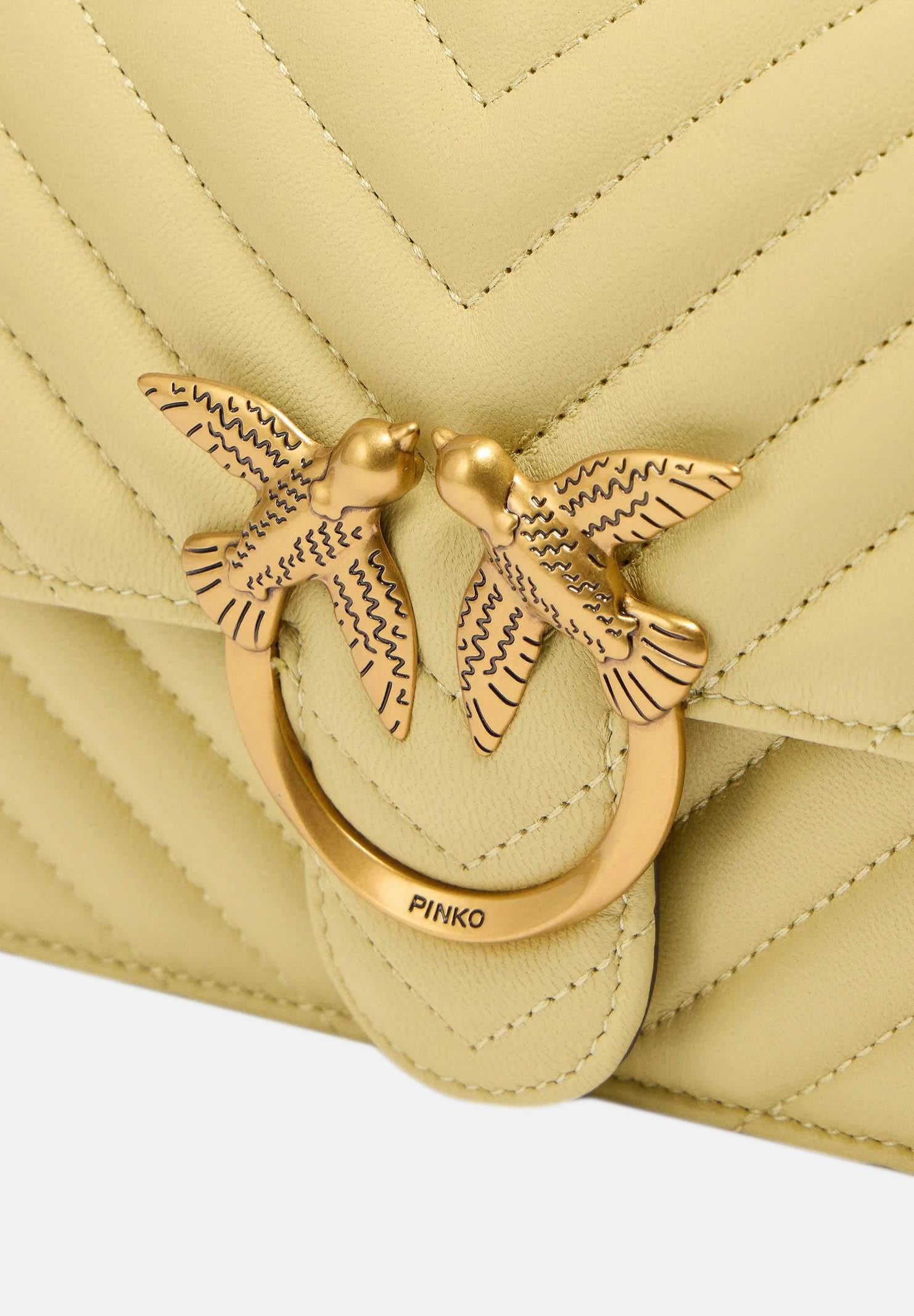 PINKO Borsa a tracolla Mini Love Bag One giallo vaniglia da donna 100074A0GK C39Q PINKO