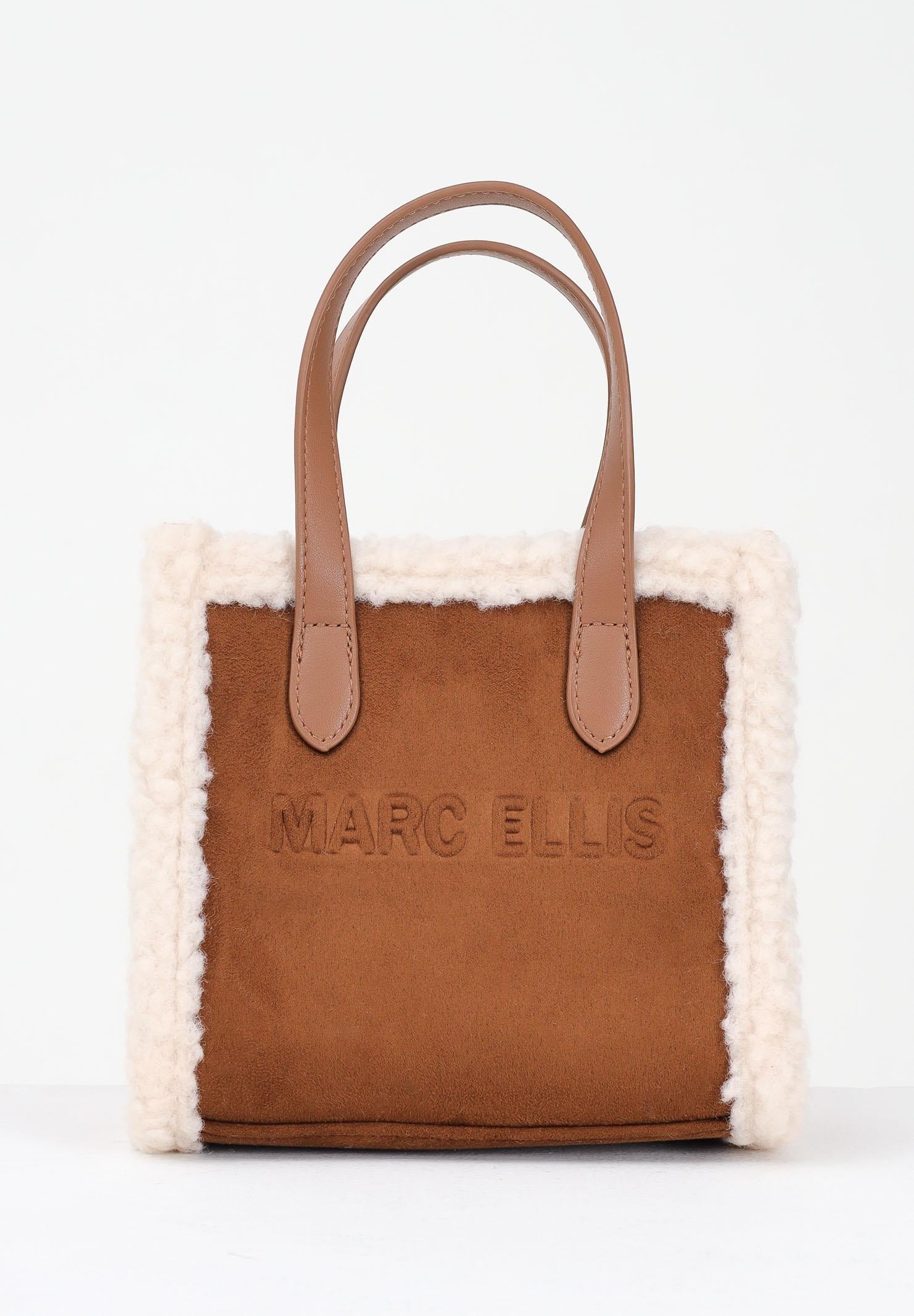 MARC ELLIS Borsa a mano Buby Suede S in morbido suede cuoio da donna BUBY-SUEDE-S DACU MARC ELLIS