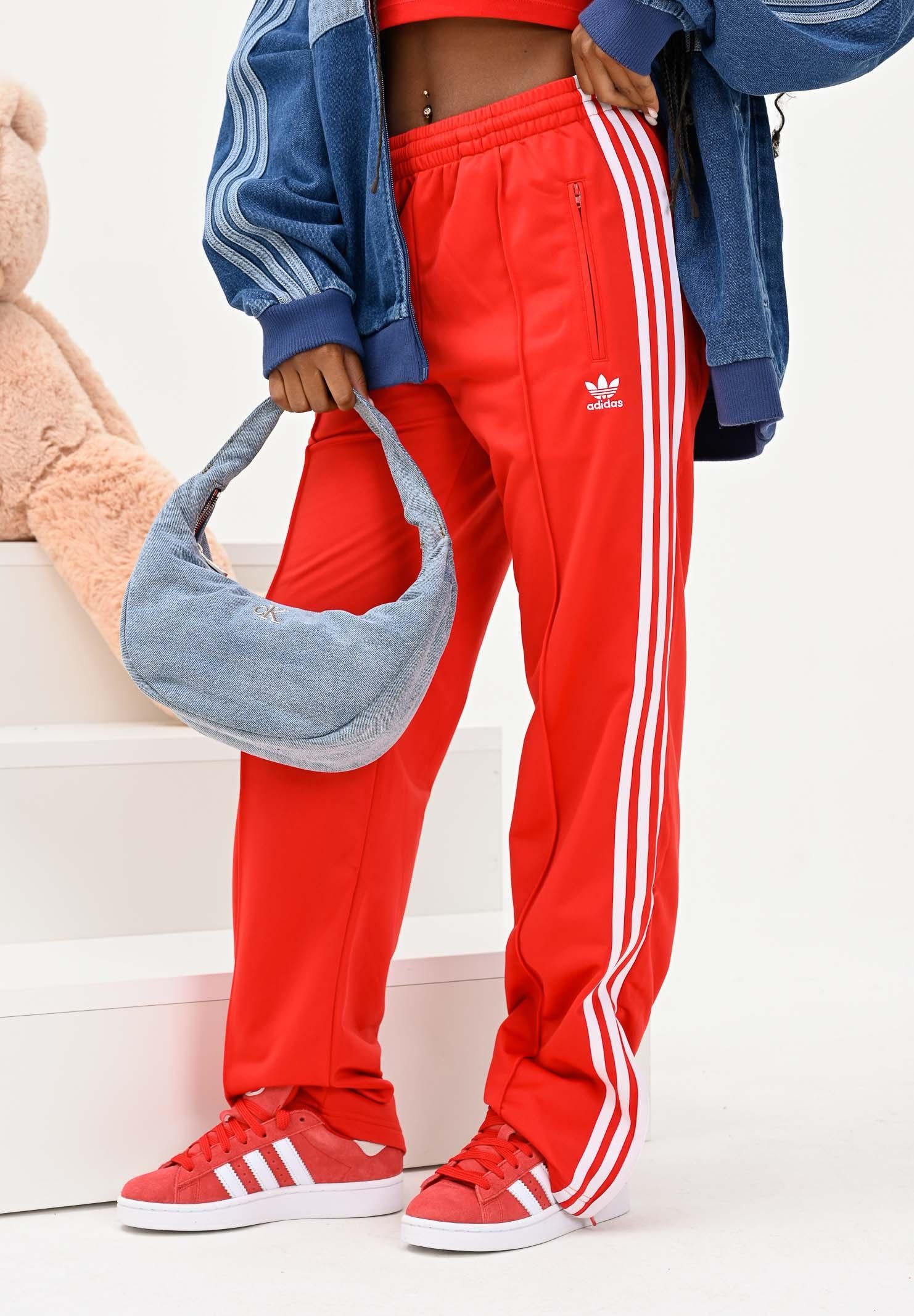 ADIDAS ORIGINALS Pantalone sportivo Beckenbauer rosso da donna JV7392 ADIDAS ORIGINALS